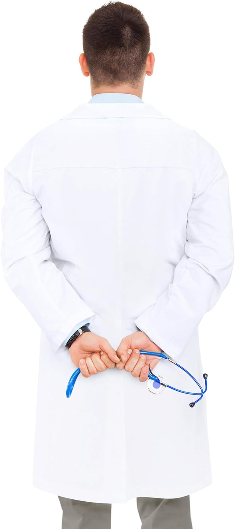 Professional Lab Coat for Men Long Sleeve Medical Coat