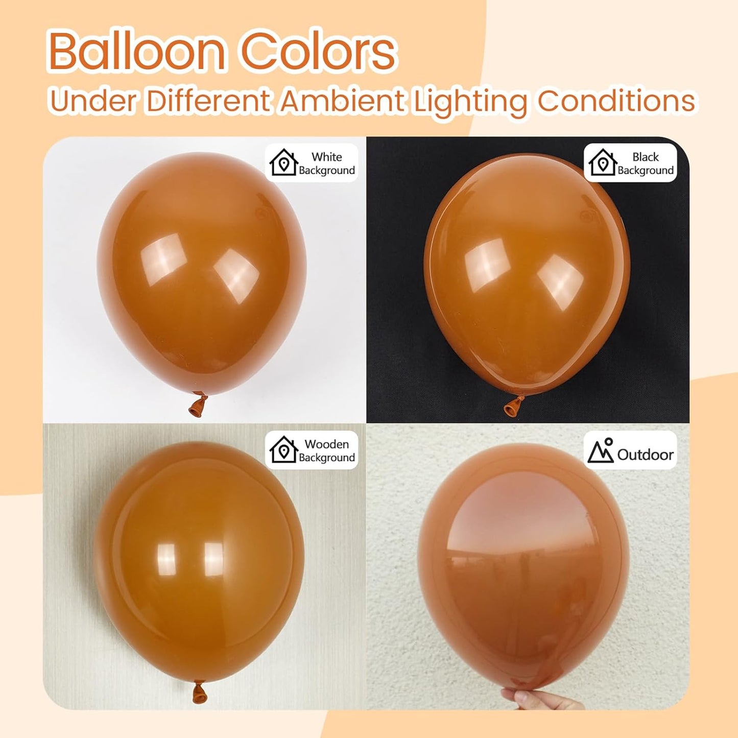 Burnt Orange Balloons 12Inch, Burnt Orange Latex Balloons 50Pcs Party Balloon for Fall Themed Bridal Baby Shower Wedding Graduation Birthday Party Decorations