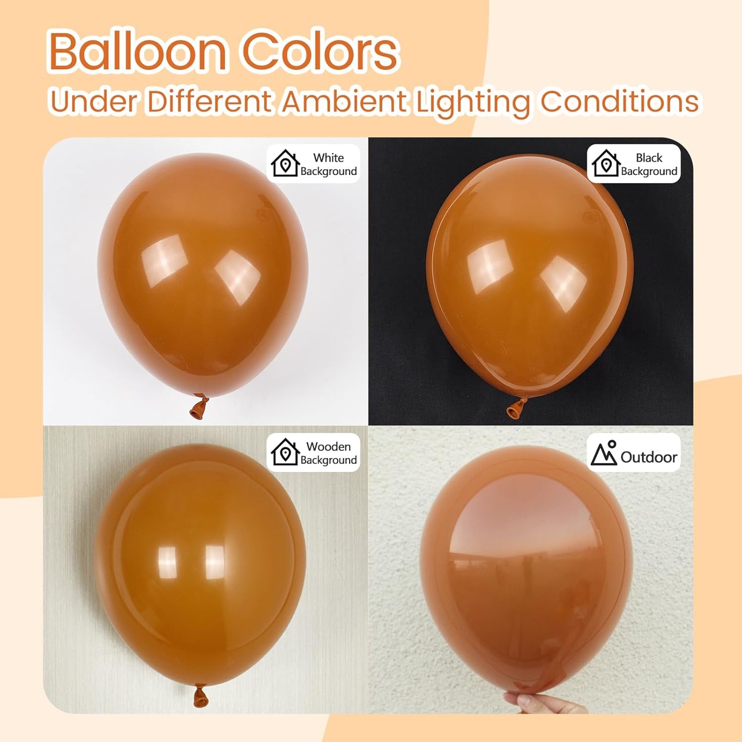 Burnt Orange Balloons 12Inch, Burnt Orange Latex Balloons 50Pcs Party Balloon for Fall Themed Bridal Baby Shower Wedding Graduation Birthday Party Decorations