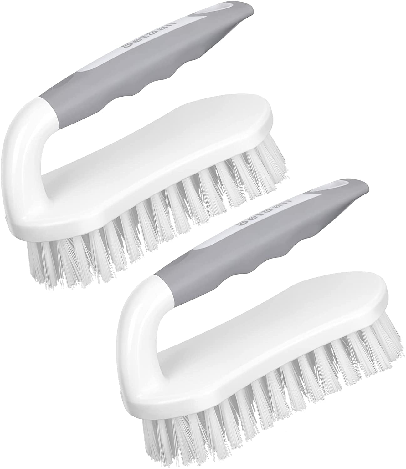 Scrub Brush, Heavy-Duty Scrub Brushes for Cleaning with Stiff Bristles Cleaning Brush for Shower, Bathroom, Carpet, Kitchen and Bathtub Scrubber - 2 Pack
