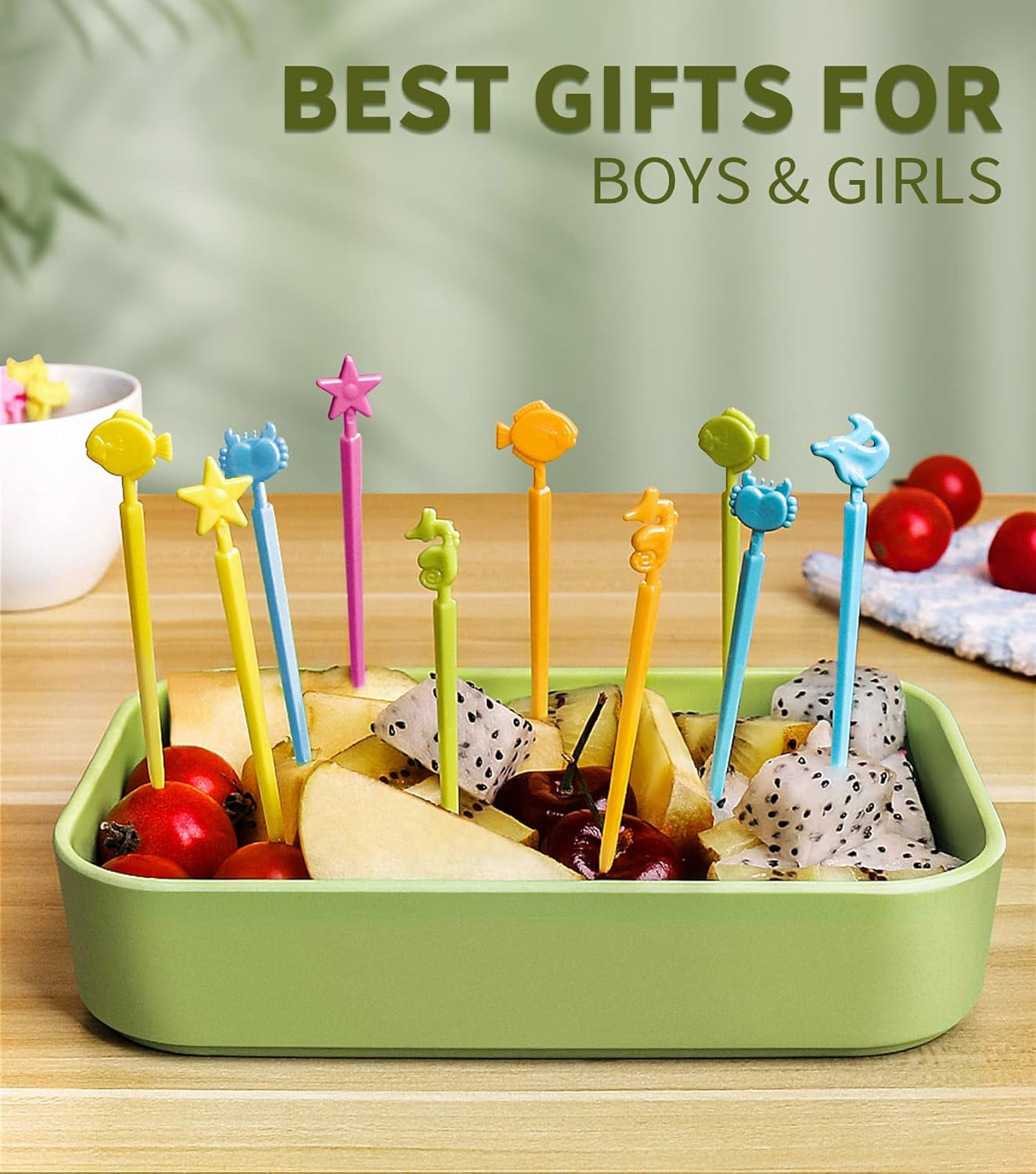 152PCS Animal Food Picks for Kids Lunch Accessories,  Fun Kids Food Picks for Picky Eaters, Reusable Fruit Toothpicks Toddler Food Pick, Cute Lunch Picks for Kids Bento Box Accessories