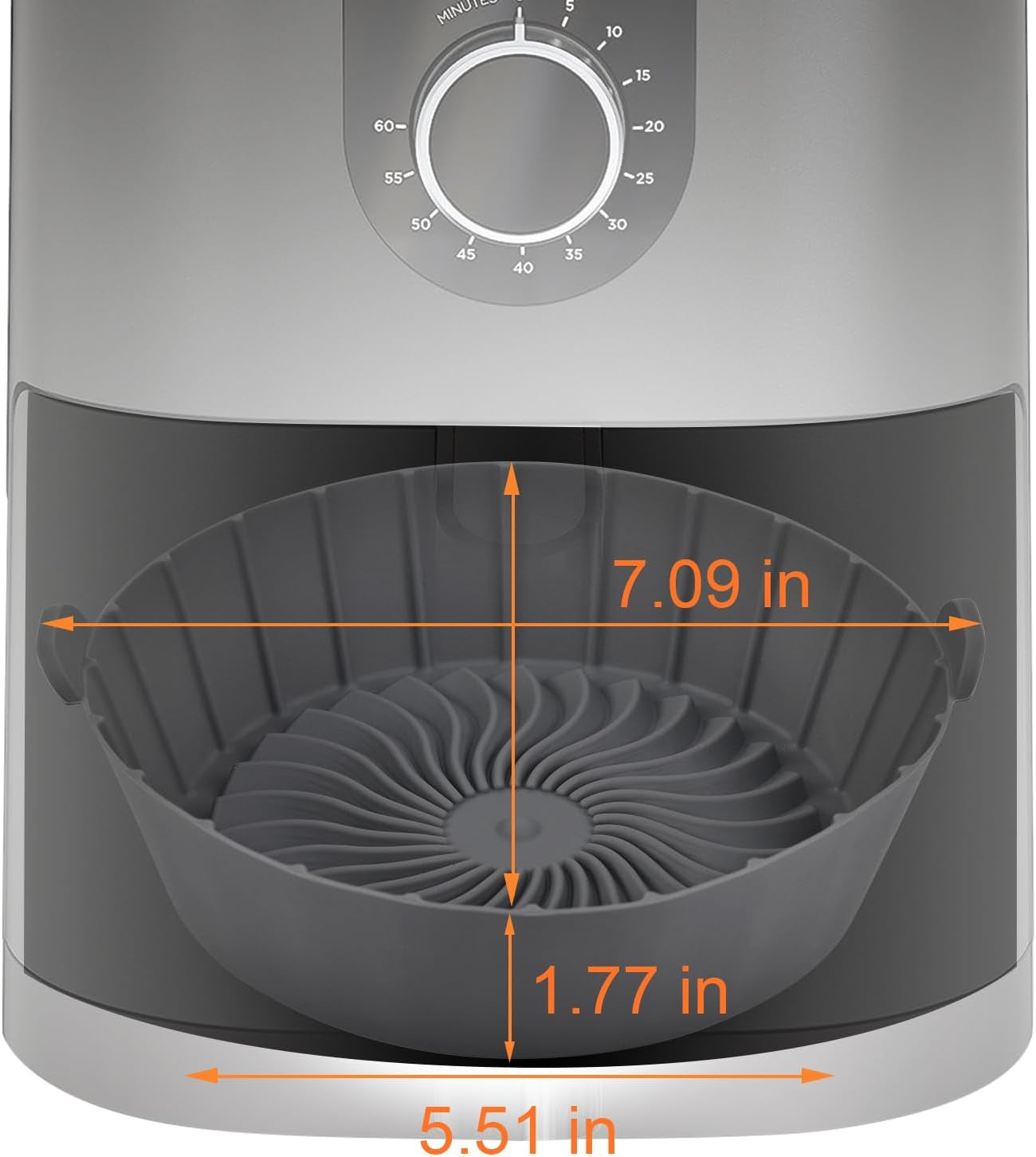Silicone Air Fryer Liners Reusable for 1-2Qt Air Fryers, 3 Pack Non-Stick round Parchment Paper Airfryer Liner Compatible with Ninja Mini, Instant Vortex 2 QT, CHEFMAN Small, COSORI Small