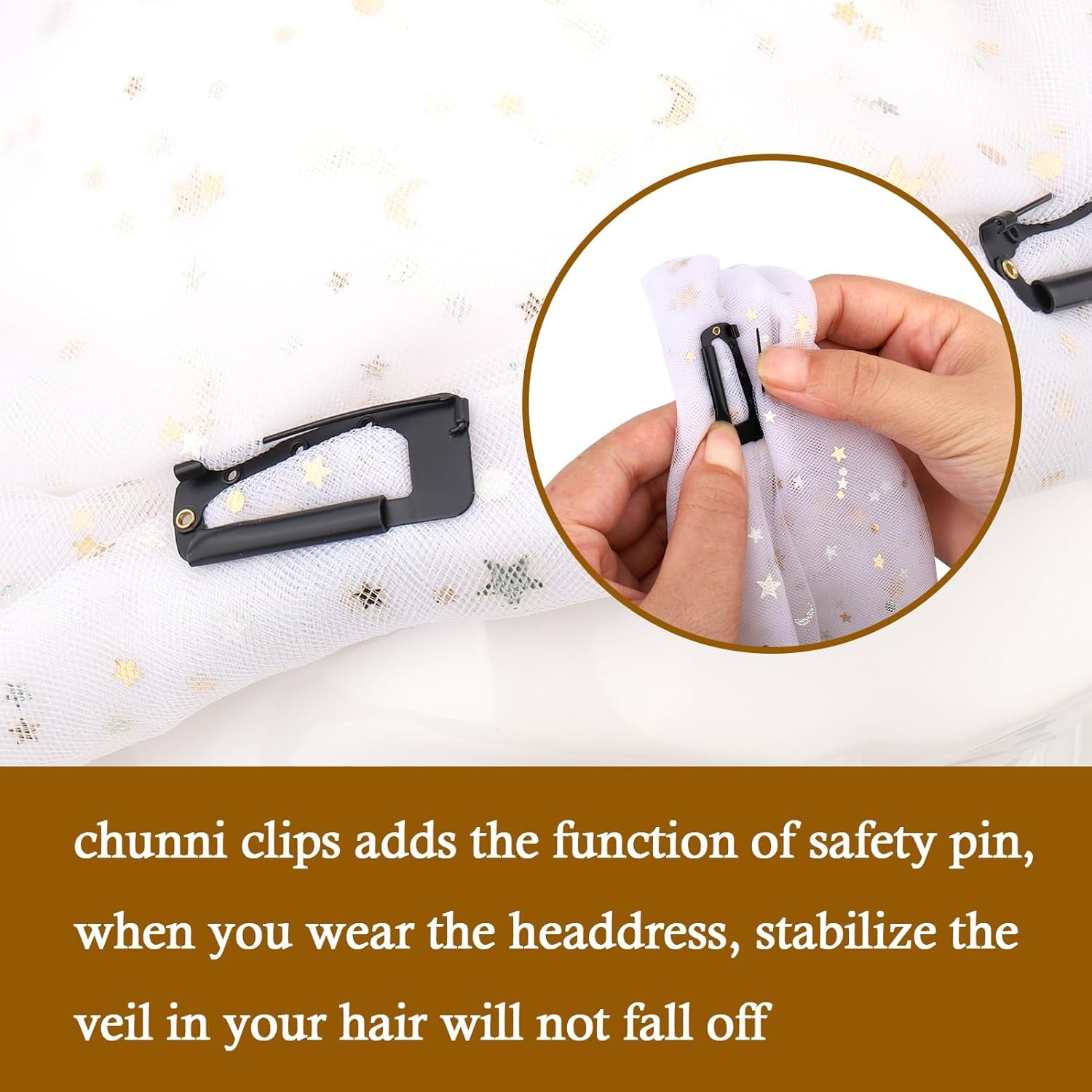 Chunni Clips with Safety Pins,8 PCS Strong Chunni Grip Dupatta Setting Clips Indian for Woman (Mixed Colors)