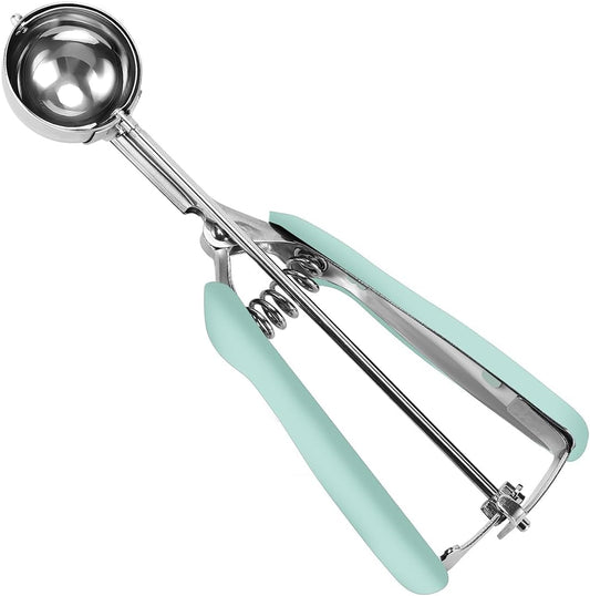 Cookie Scoop 1.5 Tablespoon, Size #50 Cookie Dough Scoop, Cookie Scoop for Baking, Mint, Spring-Loaded Scoop, Comfortable Grip