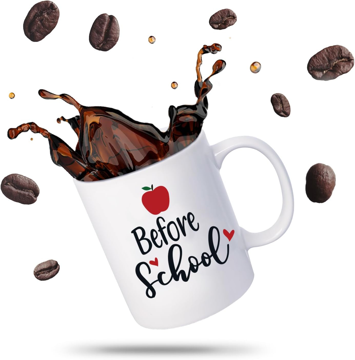 Teacher Appreciation Gifts for Women - 11Oz Coffee Mug & 19Oz Wine Glass, Funny & Thank You Gifts, before & after School Drinks