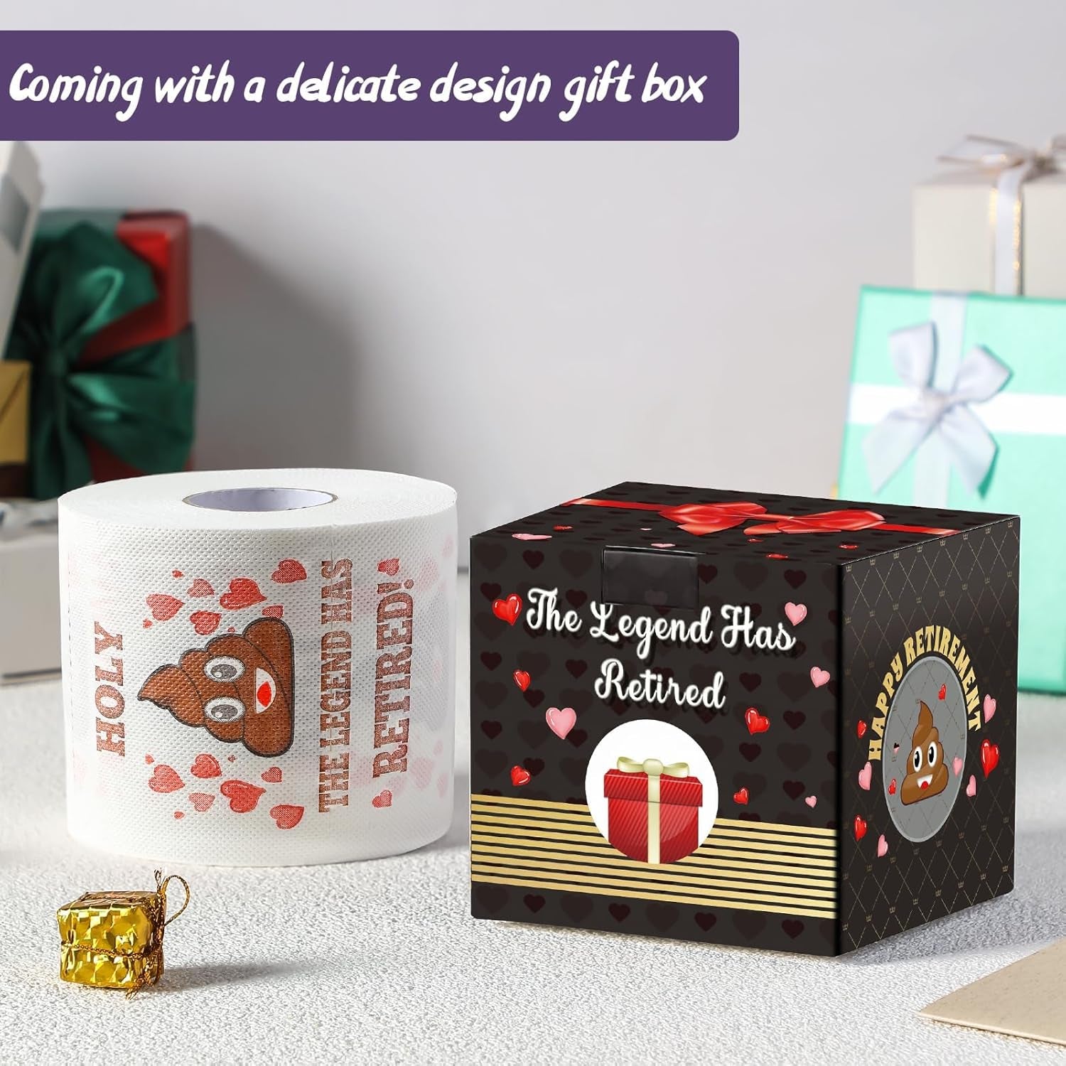 Funny & Unique Retirement Gifts for Women Men - Retirement Toilet Roll Paper - Perfect Retired Gift Ideas, Retirement Party Decorations Supplies for Him Her Male Female Friends Coworker Guy Family