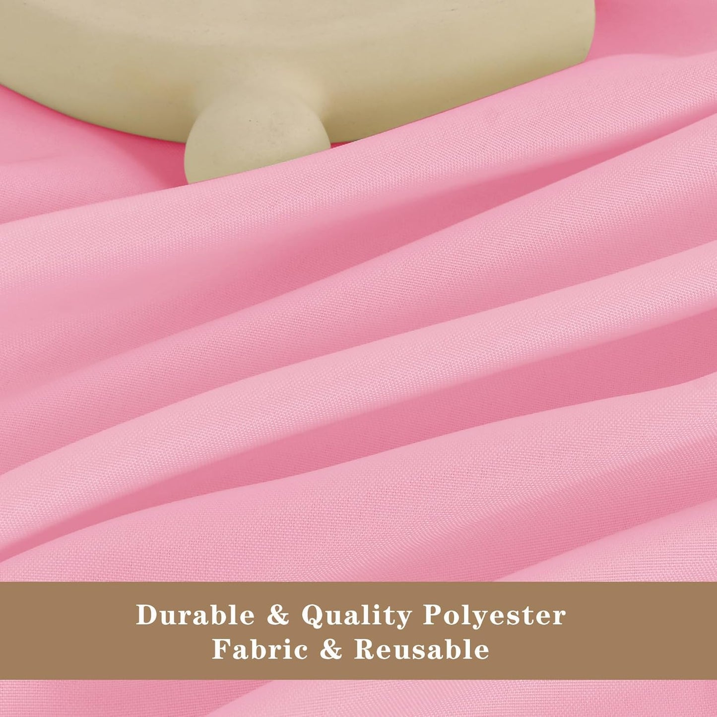 Rectangle Pink Tablecloths - 6 Pack, 70 x 120 Inches - Reusable and Washable Polyester Covers for 6-8 Ft Tables, Ideal for Weddings, Parties, and Banquets