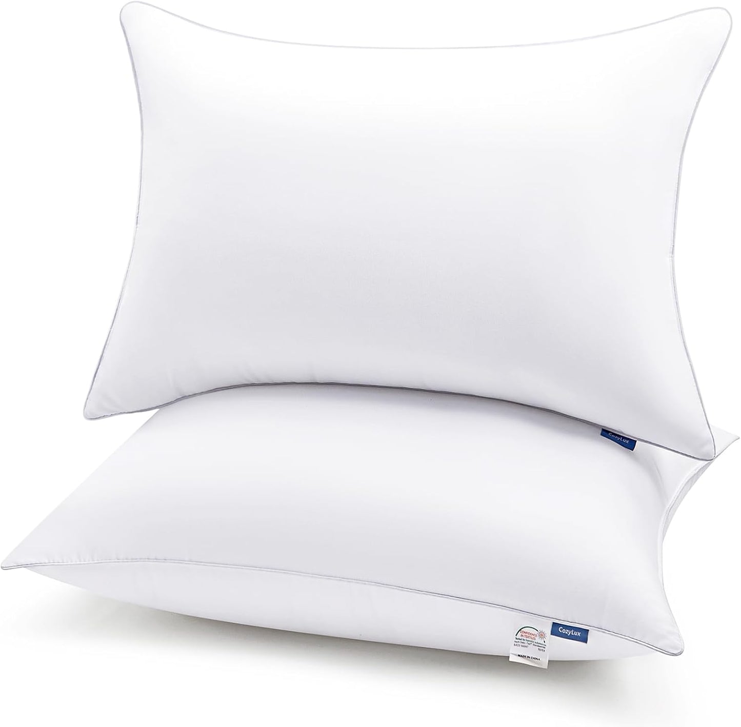 Pillows Queen Size Set of 2, Hotel Quality Bed Pillows for Sleeping 2 Pack, Cooling Pillows for Side Back and Stomach Sleepers, down Alternative Luxury Soft Supportive Fluffy Pillows (18X28)