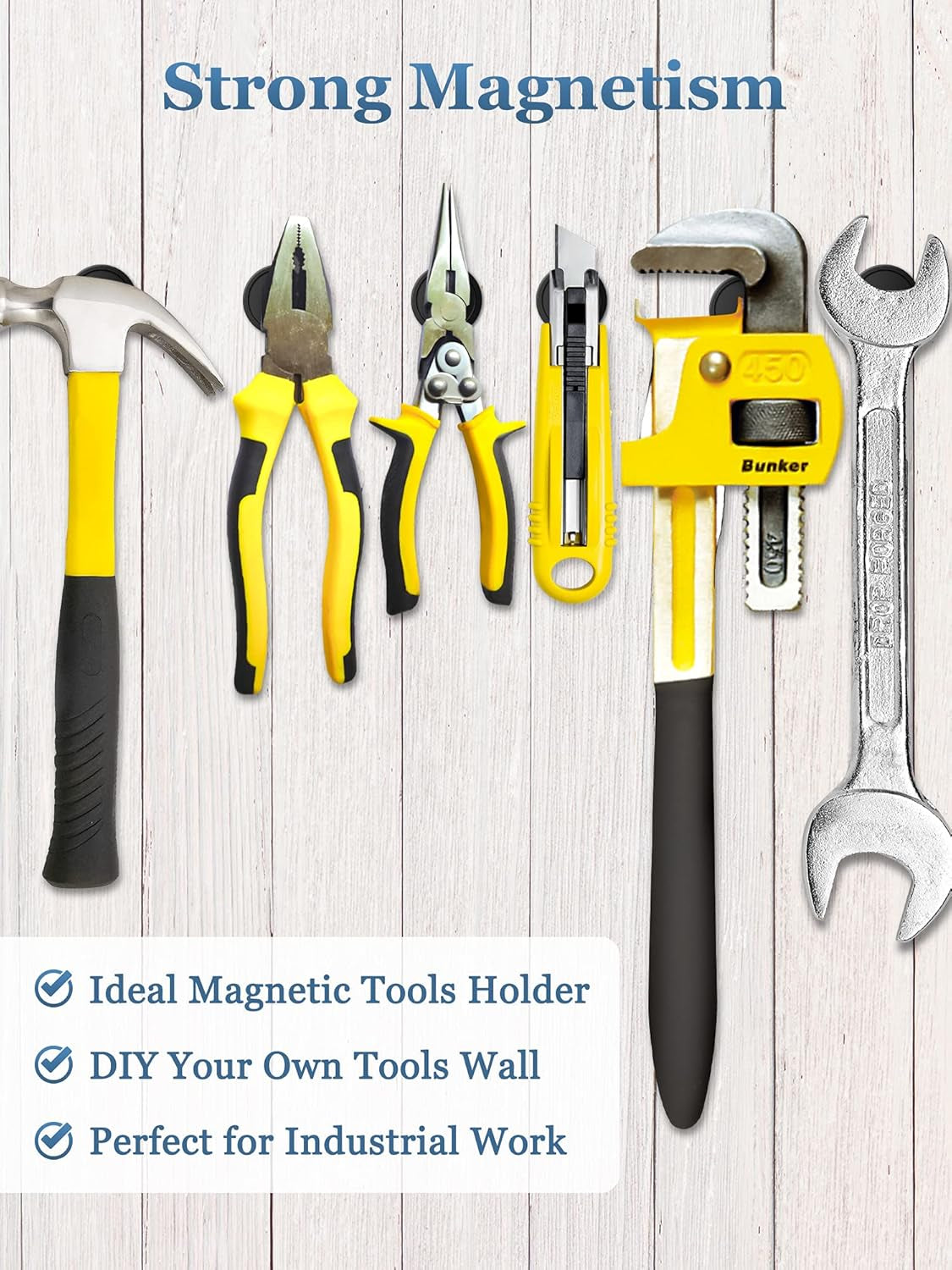 10-Pack Neodymium round Base Cup Magnets, 30LBS Strong Rare Earth Magnets with Heavy Duty Countersunk Hole and Stainless Screws for Refrigerator, Craft, Home, Office - 1.26'' X 0.2'' (Black)