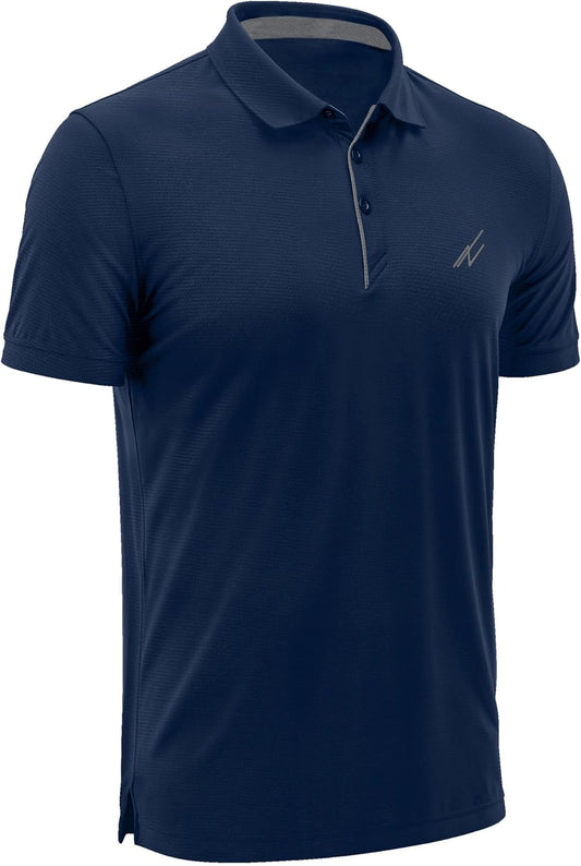 Men'S Golf Polo Shirt UPF 70+ Moisture Wicking Quick Dry Performance Short Sleeves Polo Shirts