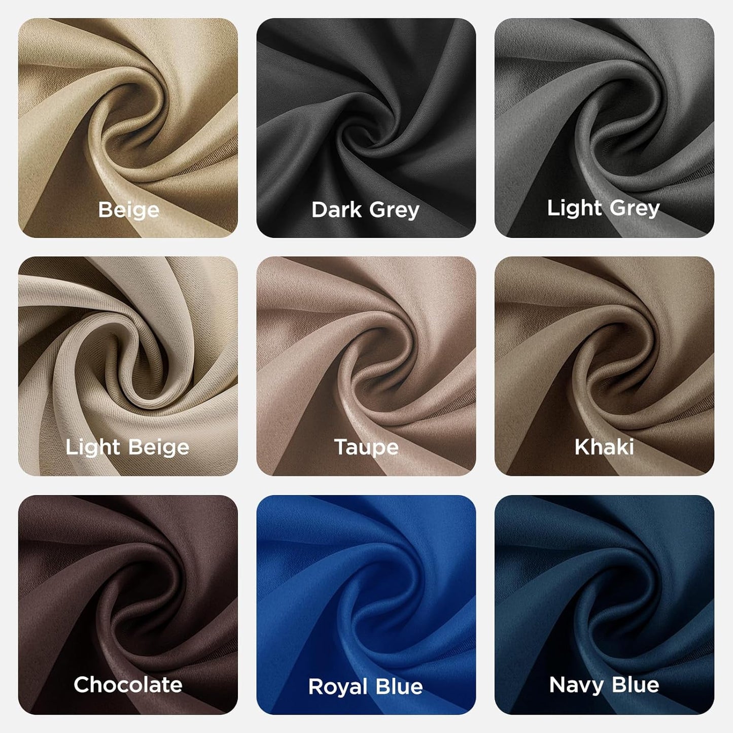 84-Inch Thermal Insulated Blackout Curtains for Bedroom - Room Darkening Light Blocking Drapes with Grommets, Noise Reduction & Wrinkle-Free Design, Set of 2 Panels for Living Room Windows