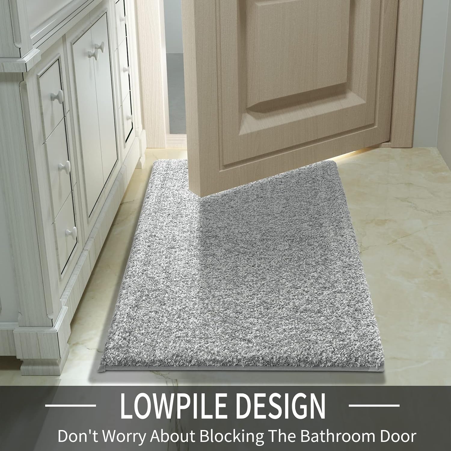 Durable Front Door Mats & Bathroom Rugs Mat, Extra Soft Comfortable Bath Rugs, Non-Slip, Water Absorbent, Thick Bathroom Floor Mats