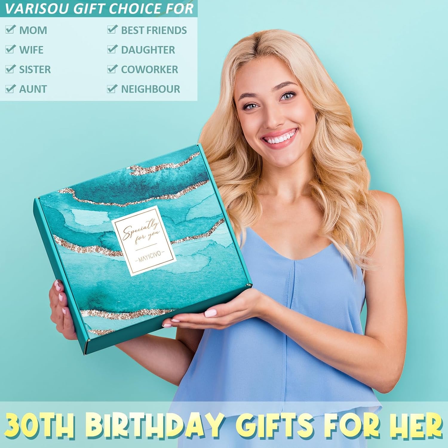 30Th Birthday Gifts for Her Women, Cool Turning 30 Year Old Birthday Gifts for Women 30Th Birthday Decorations, Unique Happy 30Th Birthday Gifts Ideas for Her Sister Best Friend Wife Daughter Coworker