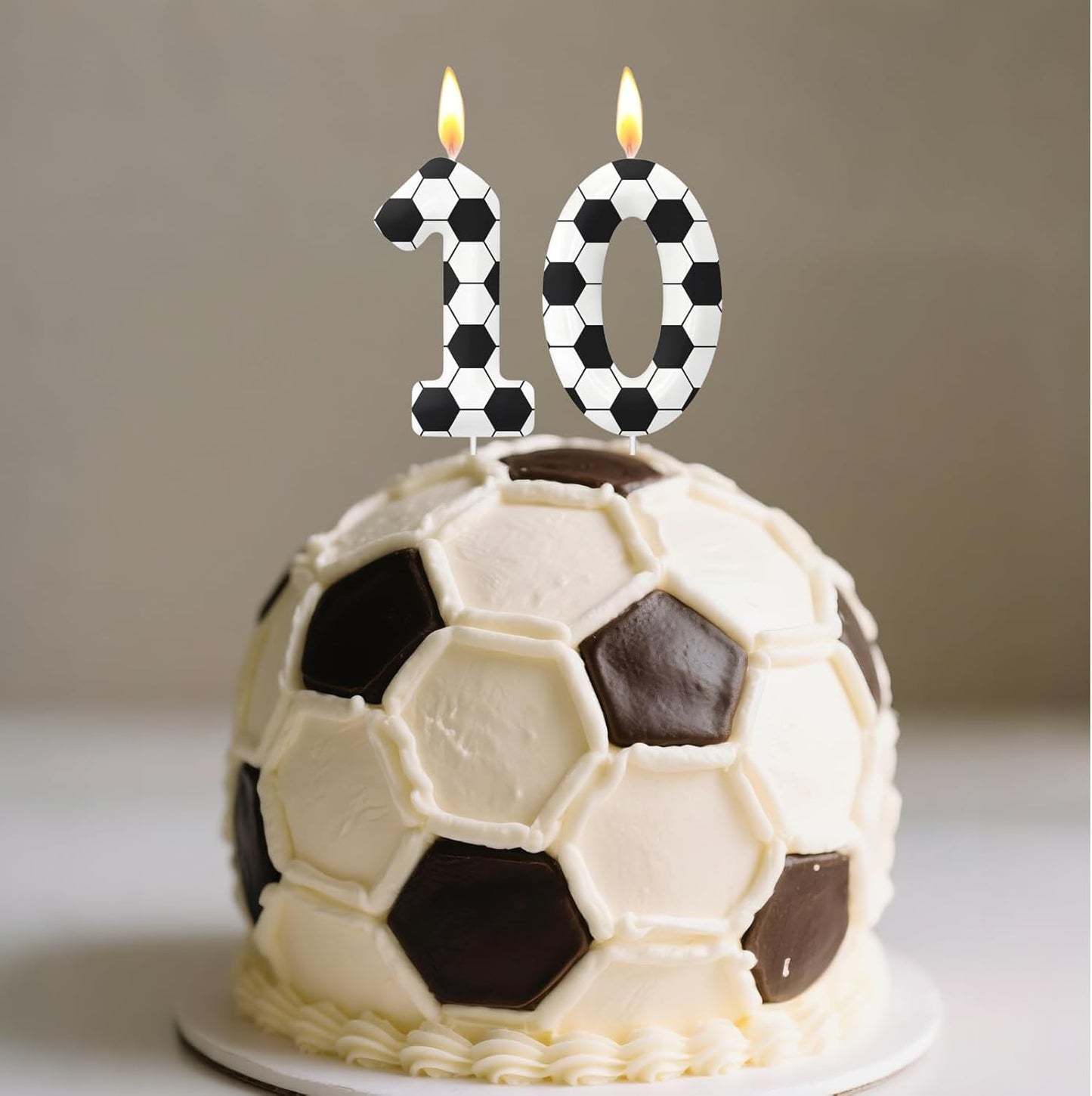 Birthday Number Candles, Soccer Number 9 Birthday Candles for Cake, Soccer Birthday Candles Cake Cupcake Topper for Kids Adults Party Anniversary Supplies