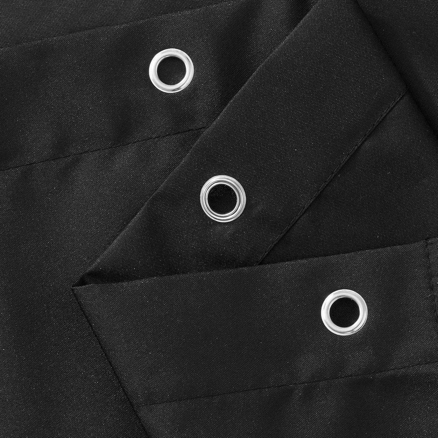 Fabric Shower Curtain or Liner with Weighted Magnets - Hotel Quality Opaque Black Shower Curtain for Bathroom, Machine Washable, Water Repellent - Black, 72X72