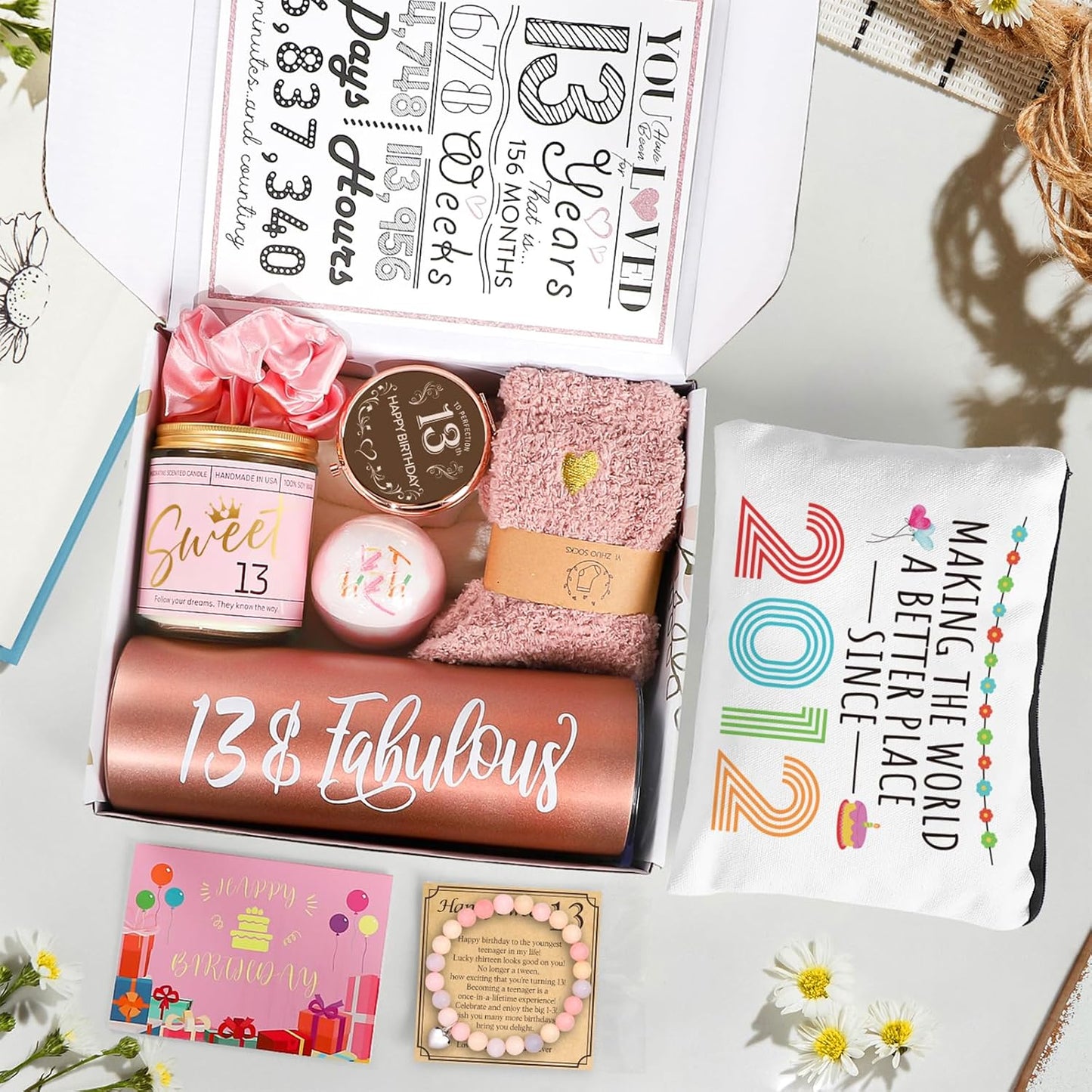 13Th Birthday Gifts for Girls, 13 Year Old Girl Born in 2012 Gifts 10 Pieces Unique 13Th Birthday Gift for Daughter, Niece, Granddaughter, Official Teenager 13 Year Old Bday Gift for Her, Teen Girl