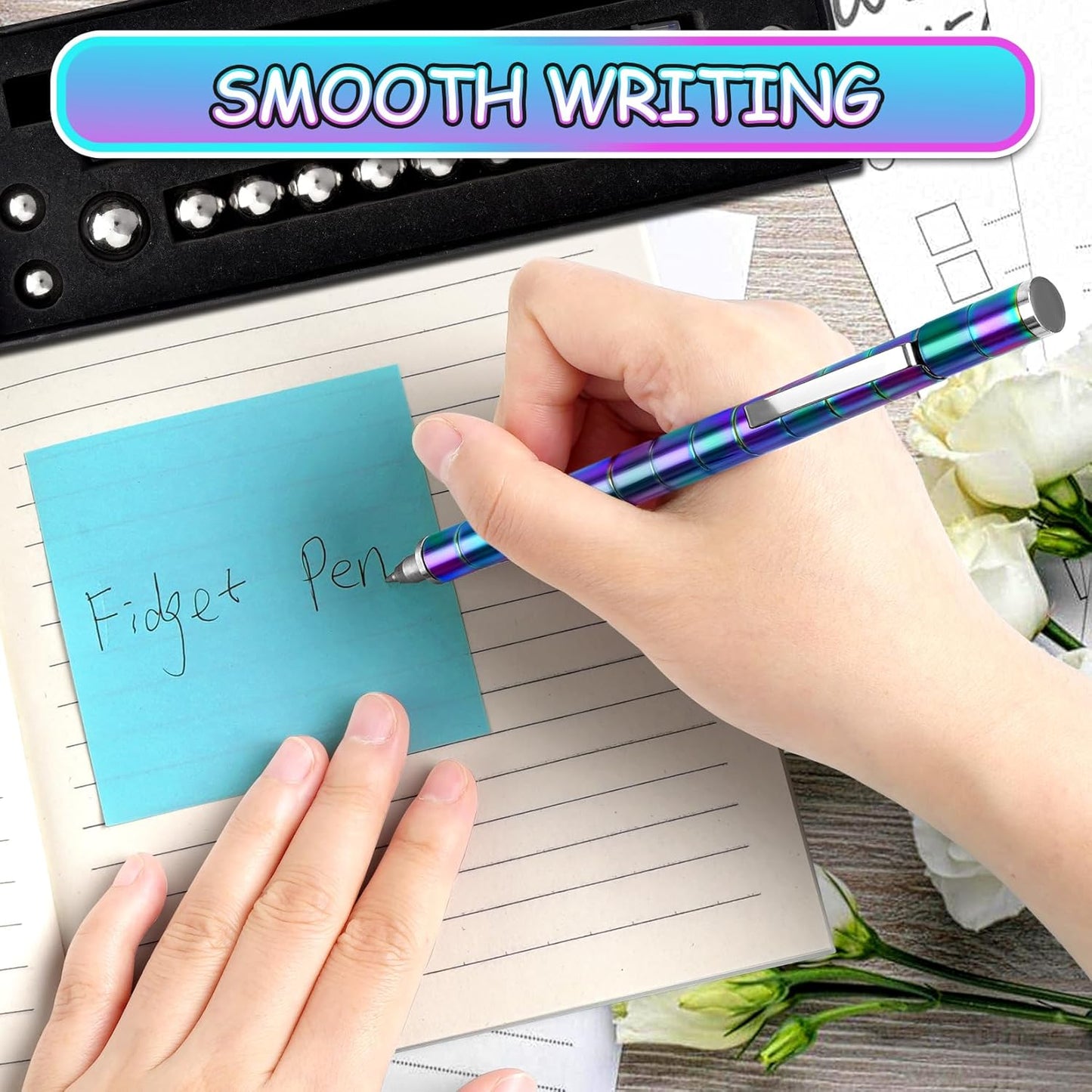 Magnetic Fidget Pen - Stress Relief Writing Tool and Decompression Toy, Ideal Gift for Teens and Family