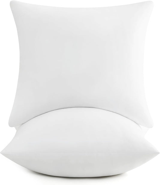 ® 20X20 Pillow Inserts, Full Fluffy Square down Alternative Stuffer Set of 2, Soft Plush Decorative Throw Pillows for Couch, Sofa, Bed and Home Decor