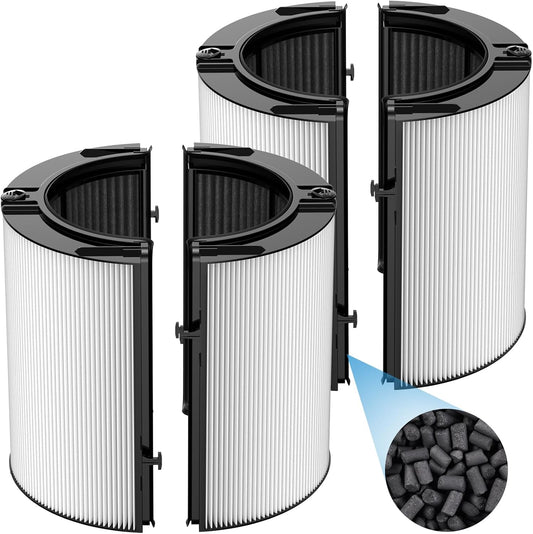 2 Pack Combi 360°Glass Hepa+Activated Carbon Filter for Dyson TP09 TP07 TP06 TP04 TP10 TP4A TP7A HP04 HP06 HP07 HP09 HP10 HP4A HP7A PH01 PH02 PH03 PH04 PH3A DP04 Air Purifier, #965432-01