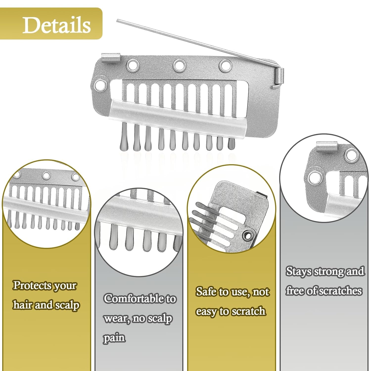 Chunni Clips with Safety Pins,8 PCS Strong Chunni Grip Dupatta Setting Clips Indian for Woman Silver