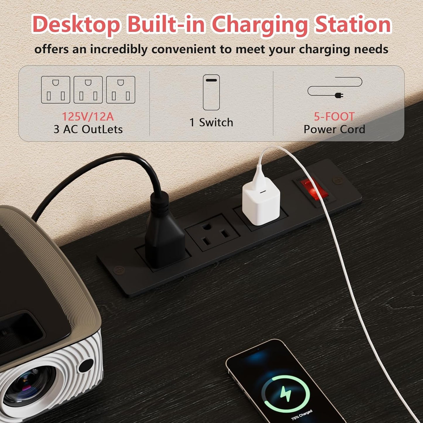 Dresser TV Stand with Power Outlet for 55-Inch TVs, Entertainment Center Featuring 8 Deep Drawers, Ideal Storage Solution for Bedroom, Closet, Living Room, and Hallway (Black Oak)