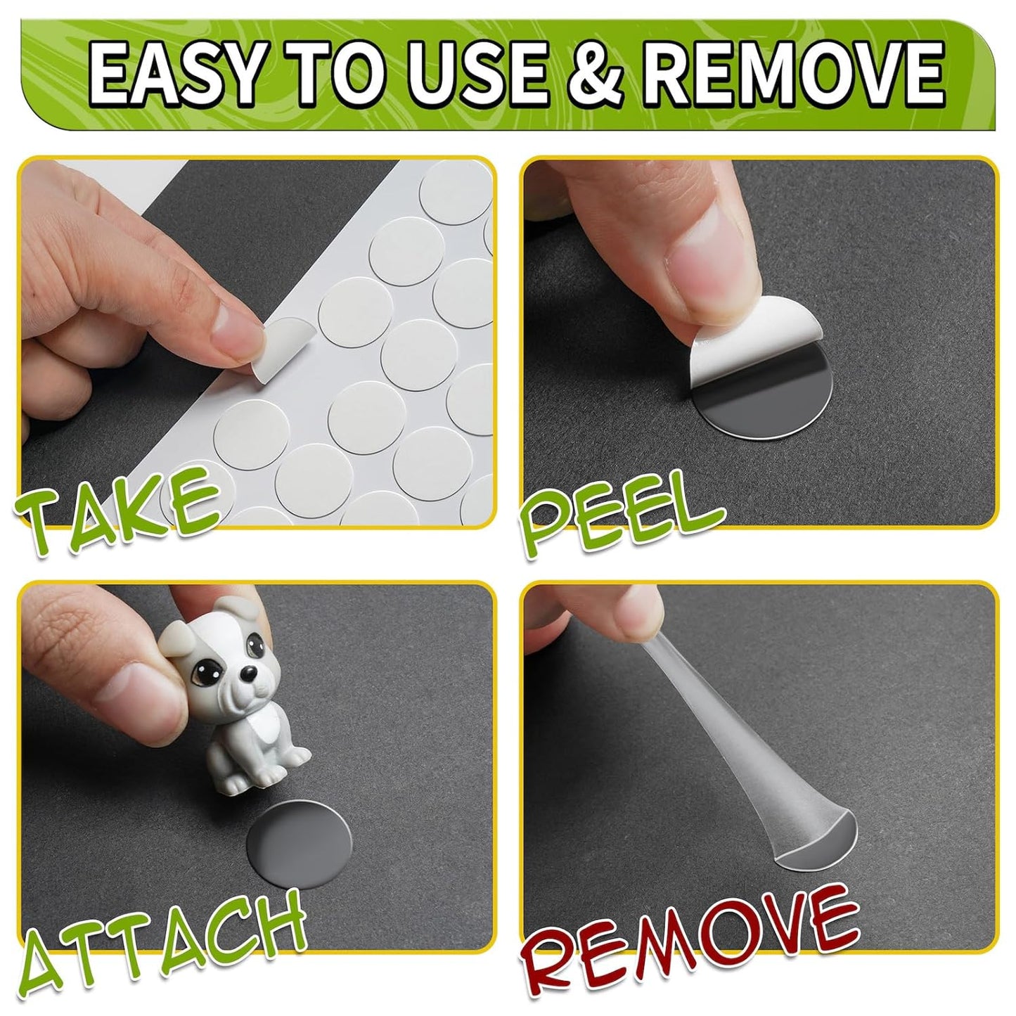 ® 350Pcs Double Sided Adhesive Dots, 0.8" Clear Removable Sticky Adhesive Mounting Putty, Waterproof No Trace Dots Adhesive Putty for Poster Picture Festival Decoration Museum (20Mm)