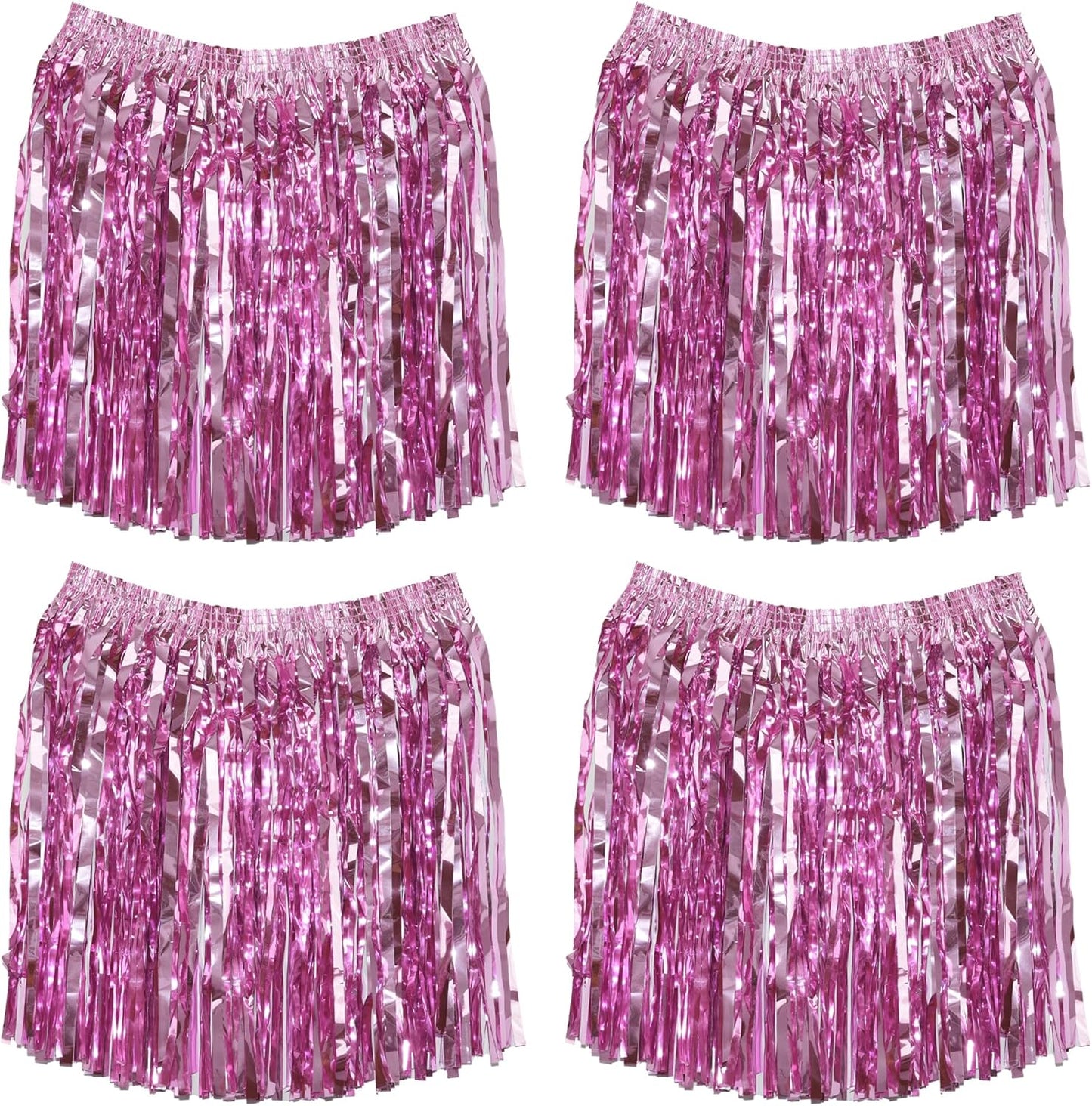 Foil Fringe Skirts Skirts for Birthdays Cheeleading Dance Performances - 4 Packs