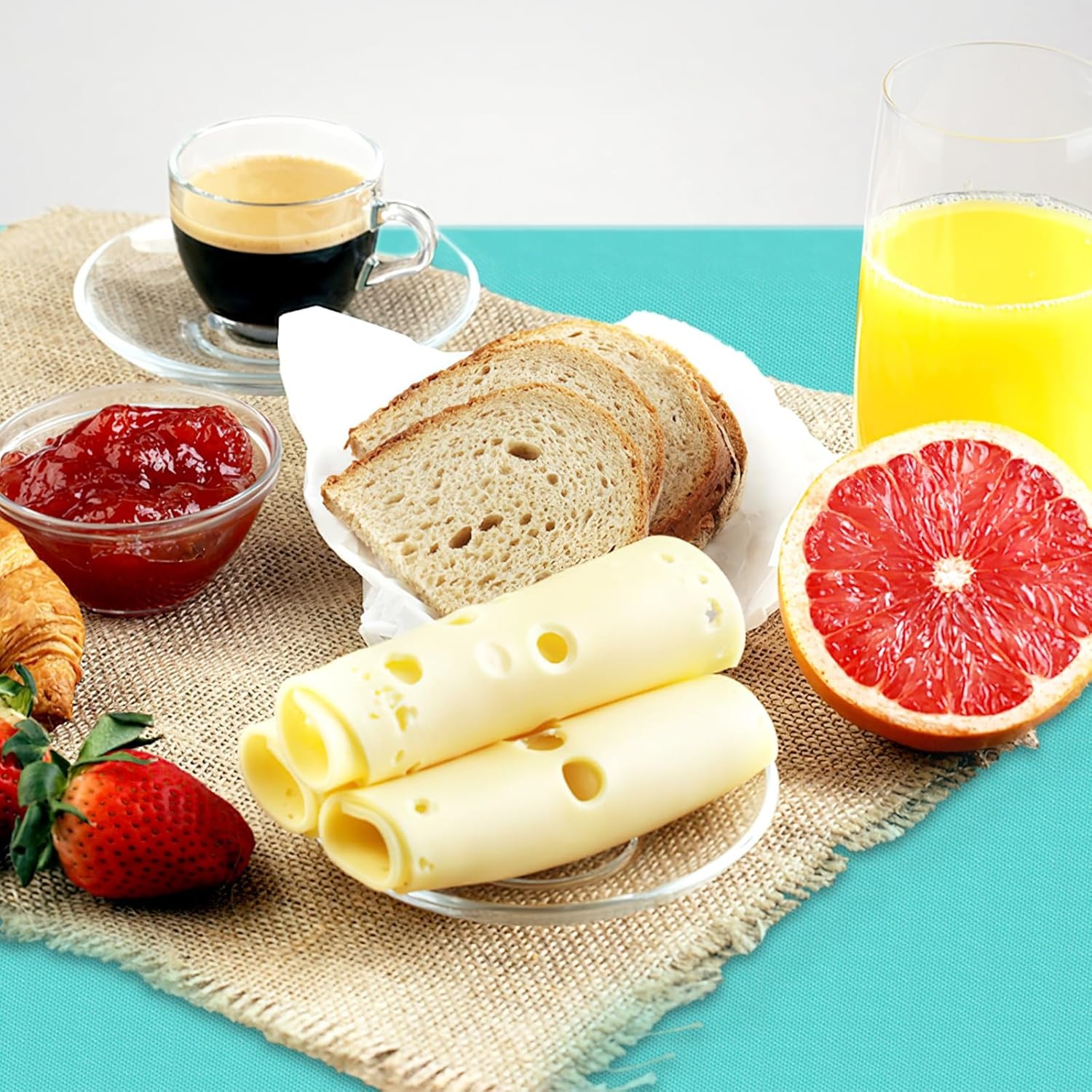 2 Pack Rectangle Vinyl Tablecloth, Waterproof Spillproof Plastic Flannel Backed Table Cloth, Wipe Clean Table Cover for Dining, Buffet Parties and Camping (Teal, 52" X 70")