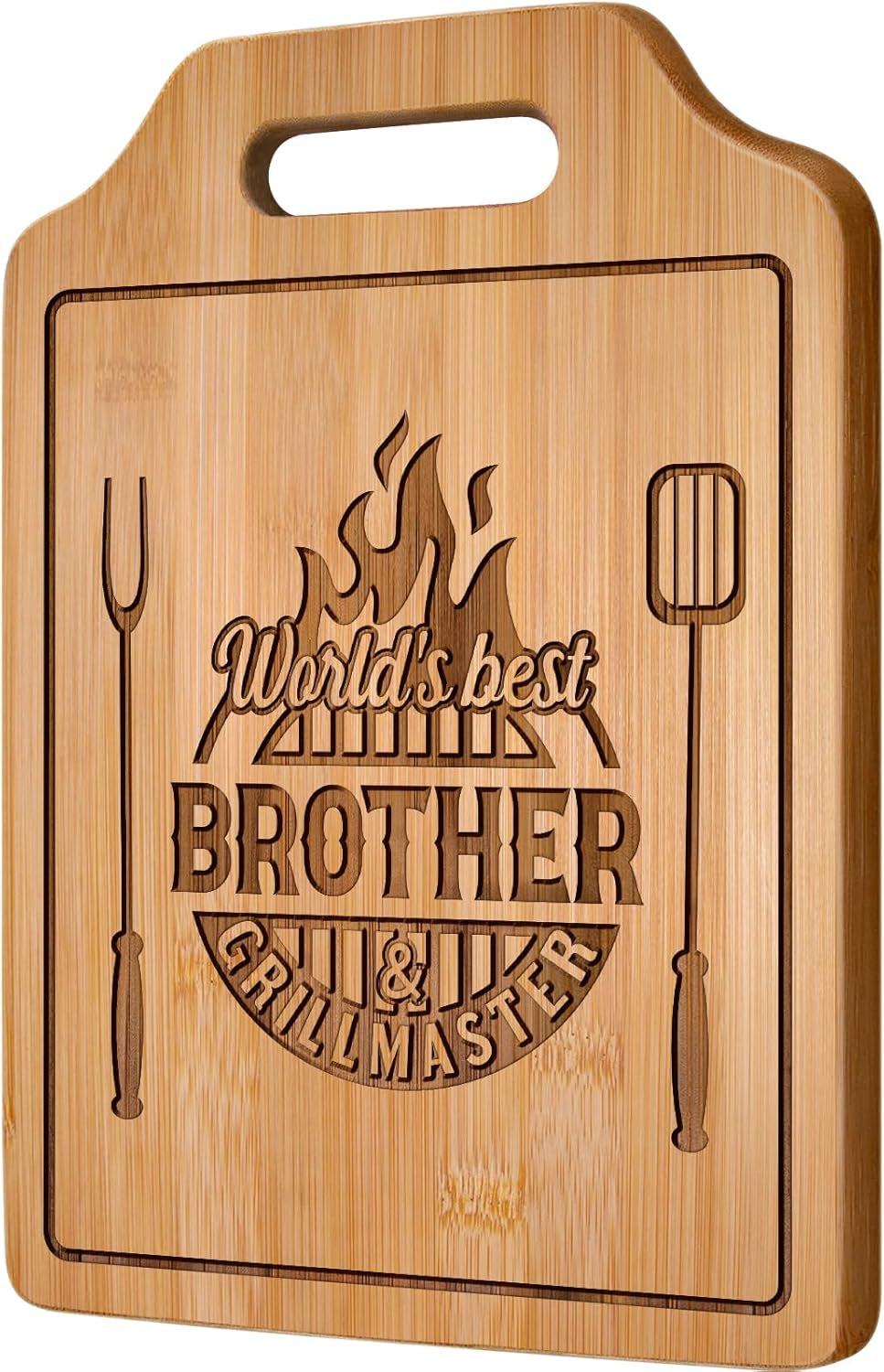 Gifts for Brother Birthday Gifts Adult, Brother Gift from Sister for Fathers Day Gift - Engraved Cutting Board 12.3"L × 8.7"W × 0.4"Th