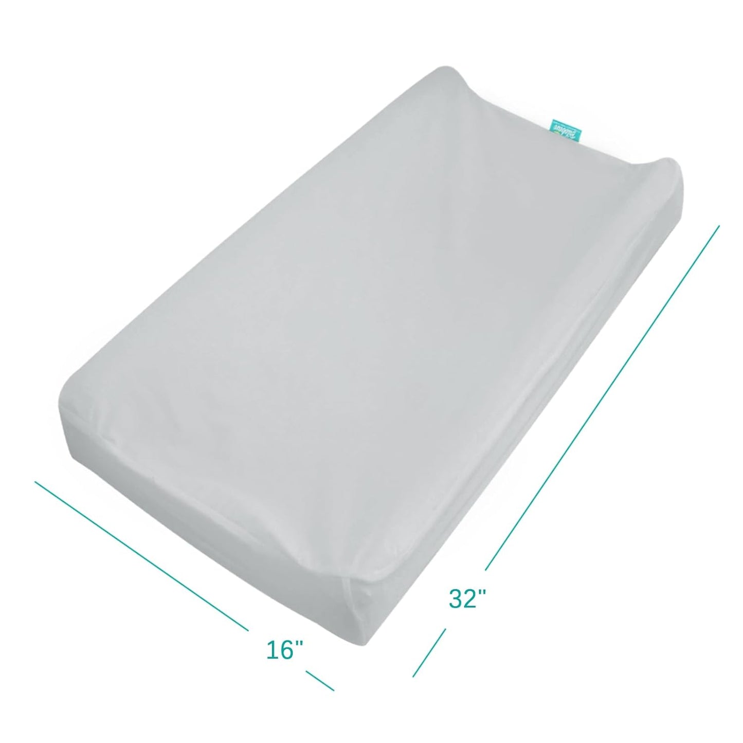 Changing Pad Cover Waterproof, 2 Pack Diaper Change Table Sheets for Baby Boys Girls, Fitted Cradle Sheets for 32"X16" Contoured Pad, Breathable & Ultra Soft, Grey