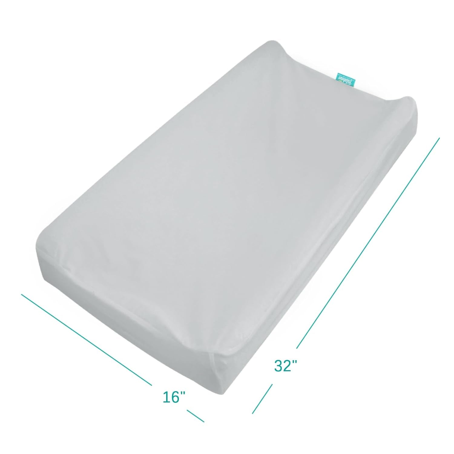 Changing Pad Cover Waterproof, 2 Pack Diaper Change Table Sheets for Baby Boys Girls, Fitted Cradle Sheets for 32"X16" Contoured Pad, Breathable & Ultra Soft, Grey