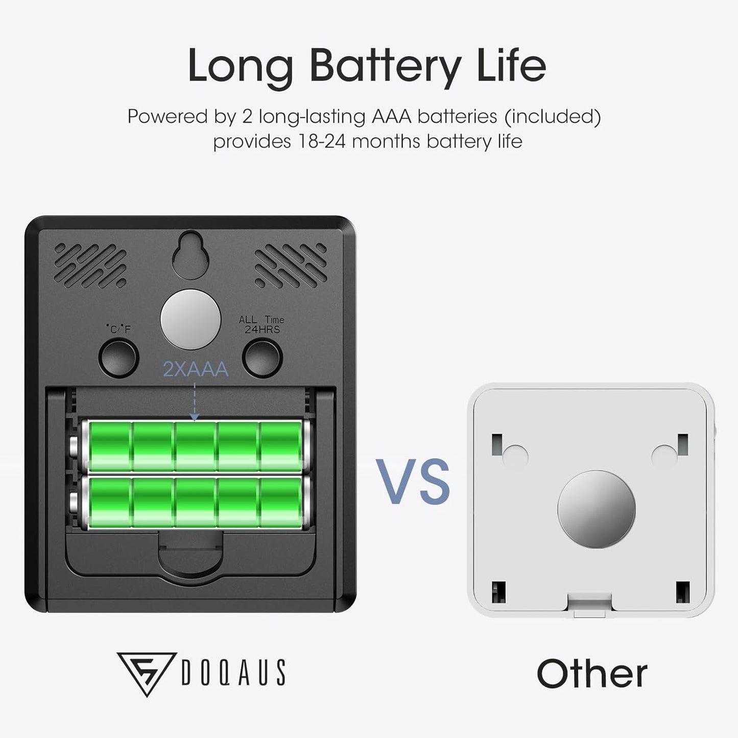 Upgraded Digital Hygrometer Room Thermometer Indoor, Humidity Meter with Large LCD Display, Temperature Humidity Monitor with Max Min Records, Black