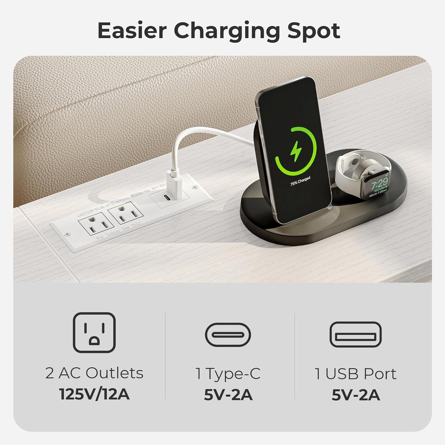 70-Inch Console Table with Outlets and USB-C Port, Extra Long X-Shaped Design for Entryway or Living Room, Narrow Metal Frame with Wooden Top in White