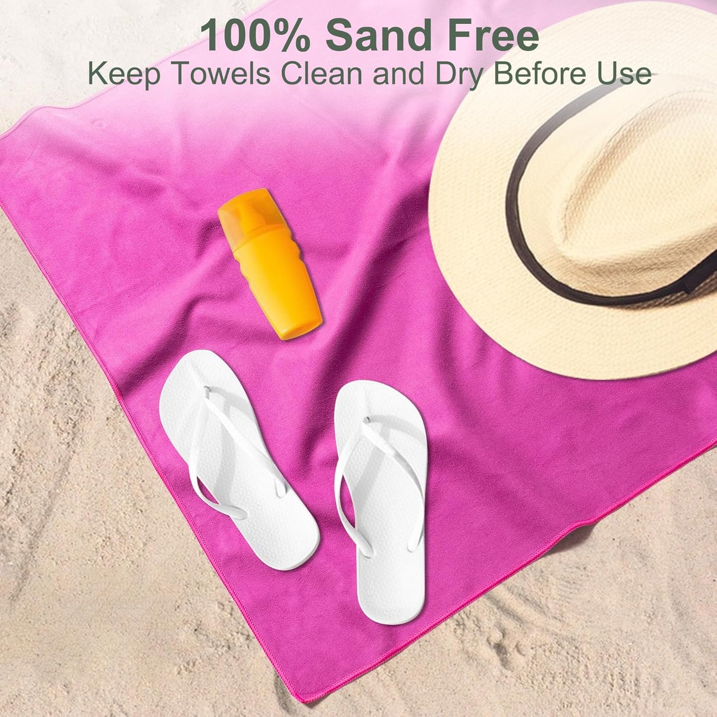 Camping Towel,2 Pack Microfiber Travel Sports Towel,Quick Dry - Super Absorbent - Ultra Compact -Ultra Soft - Lightweight.Suitable for Gym,Yoga,Trip,Beach, Shower, Backpacking,Pool(Army Green)