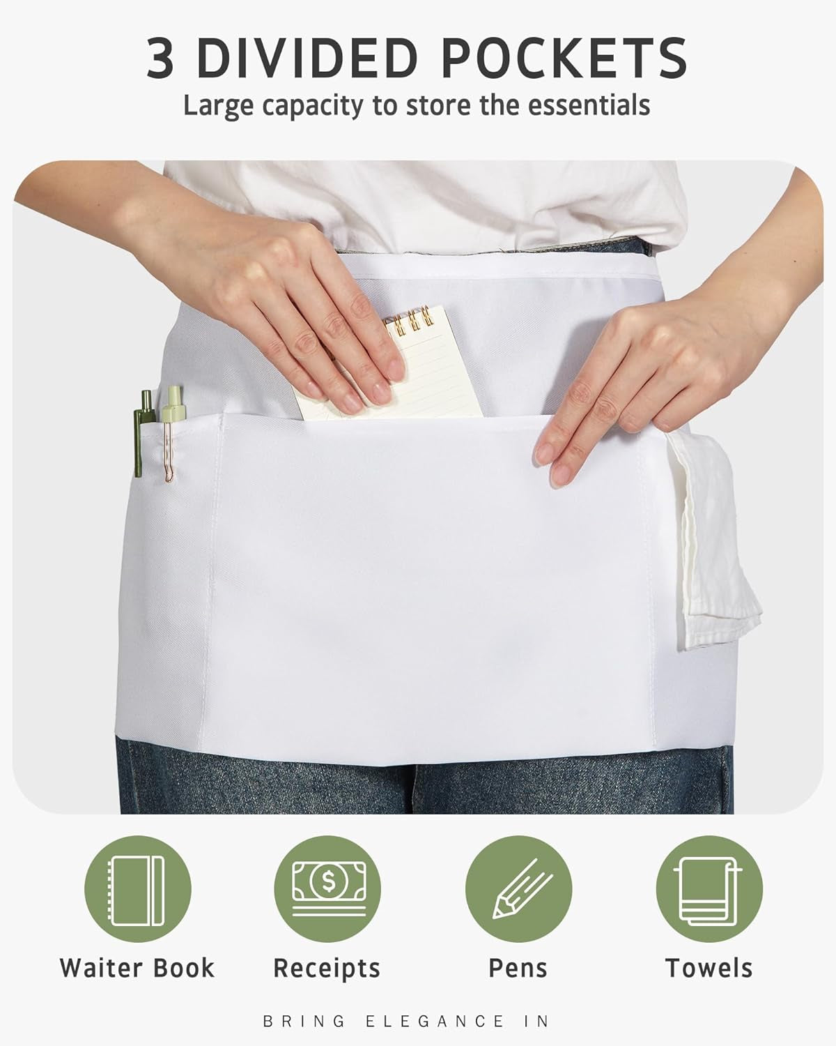 Server Apron, White
