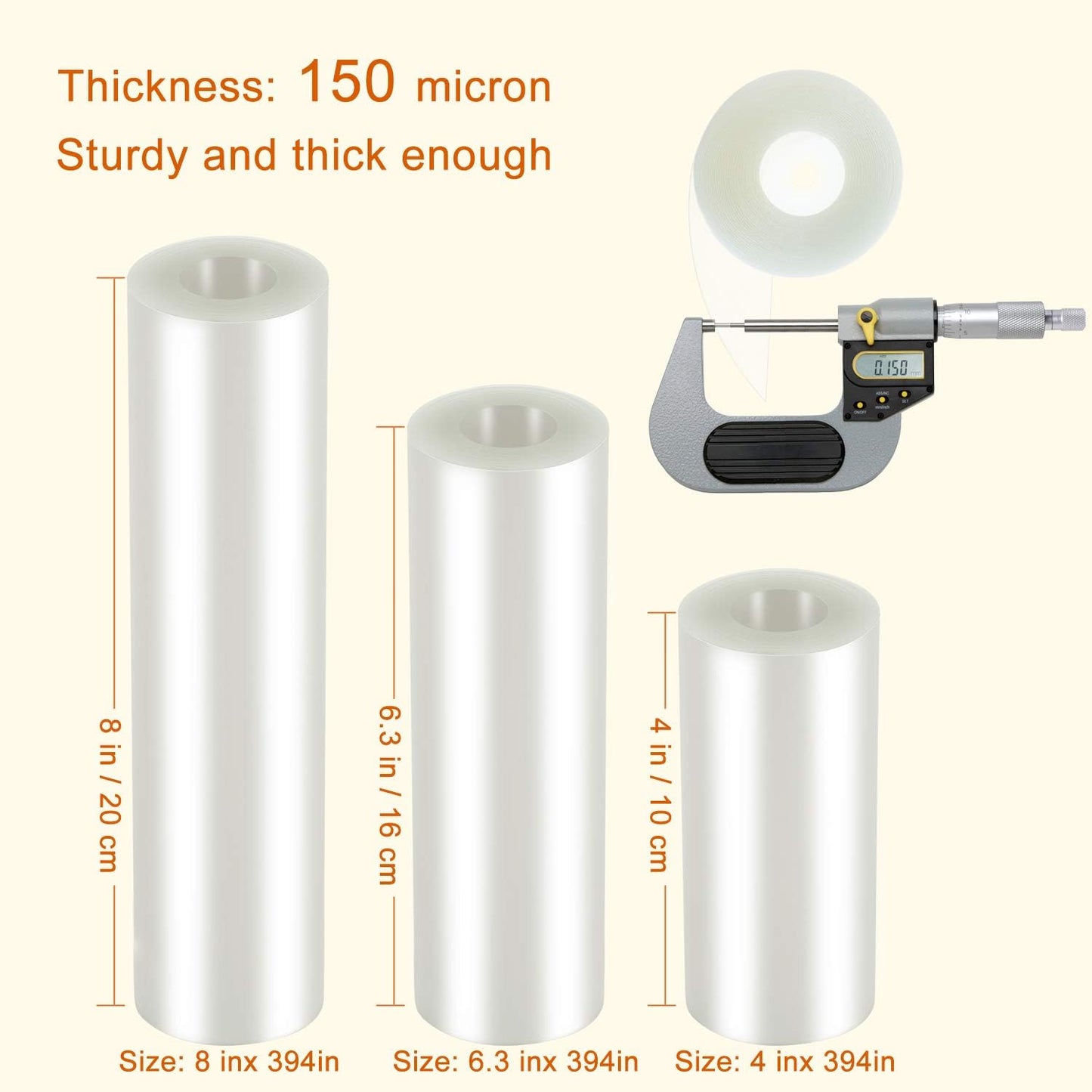 Transparent Acetate Cake Collars - 4 x 394 Inch Rolls (5.9 Mil Thickness) for Edge Decorating in Baking