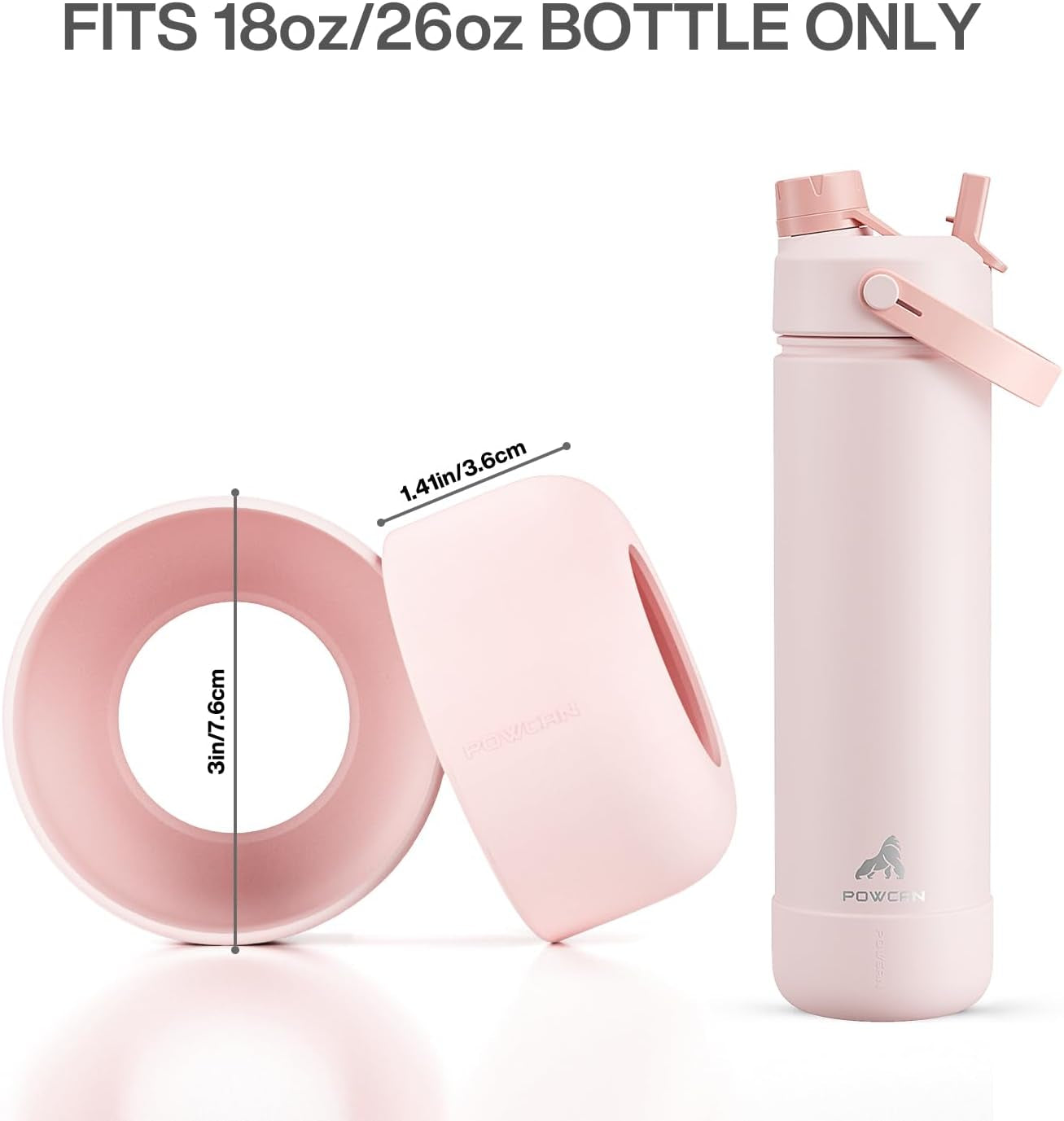 Silicone Water Bottle Boot, Anti-Slip and Anti-Noise Protective Sleeve, Non-Toxic and Tear-Resistant, Accessory Silicone Water Bottle Protector for Extra Protection