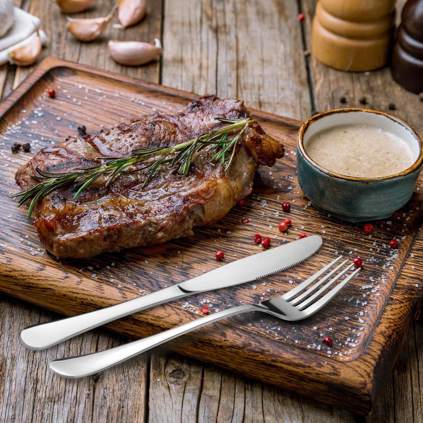 30 Piece Silverware Set, Stainless Steel Flatware Utensil Sets for 6, Silver Cutlery Set Includes Forks Spoons Knives, Mirror Polished, Dishwasher Safe