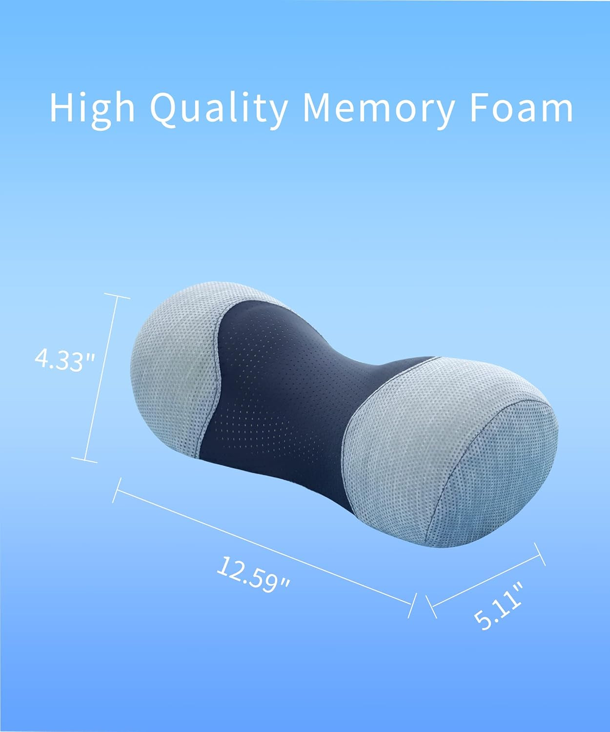 Small Neck Roll Pillow,Say Goodbye to Neck Pain, Cervical Memory Foam Pillow for Tension Muscle Relief, Contour Support, Shoulder Pain Relaxer with Breathable Pillowcase, Odorless