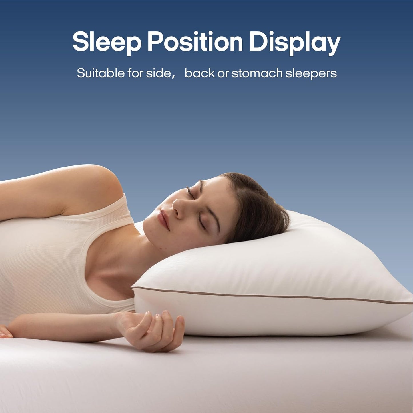 ® Goose Feathers and down Pillows, Bed Pillows with 100% Cotton Cover, 2 Pack, King Size, 20X36 Inches