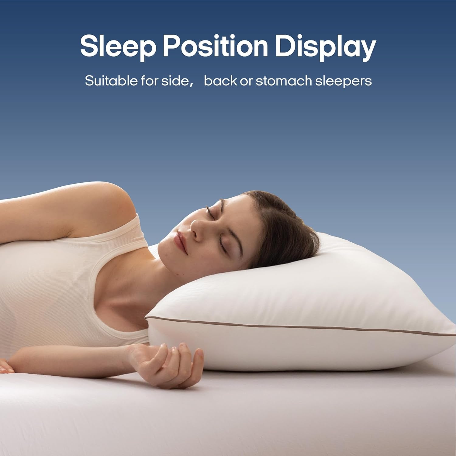 ® Goose Feathers and down Pillows, Bed Pillows with 100% Cotton Cover, 2 Pack, King Size, 20X36 Inches