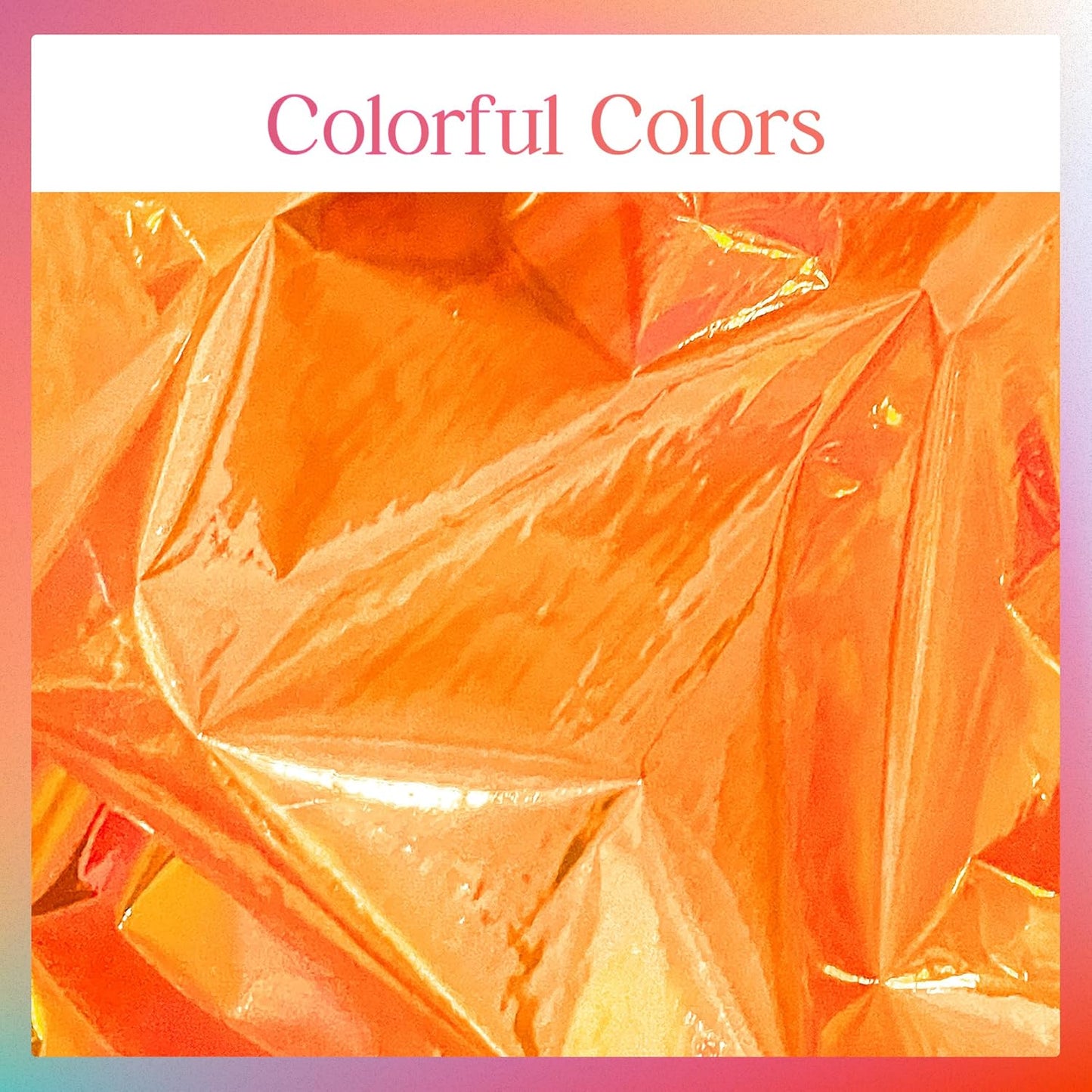 Set of 4 Orange Iridescent Disposable Tablecloths - 40 x 108 inches Shiny Laser Glitter Plastic Covers for Party, Wedding, and Banquet Decorations