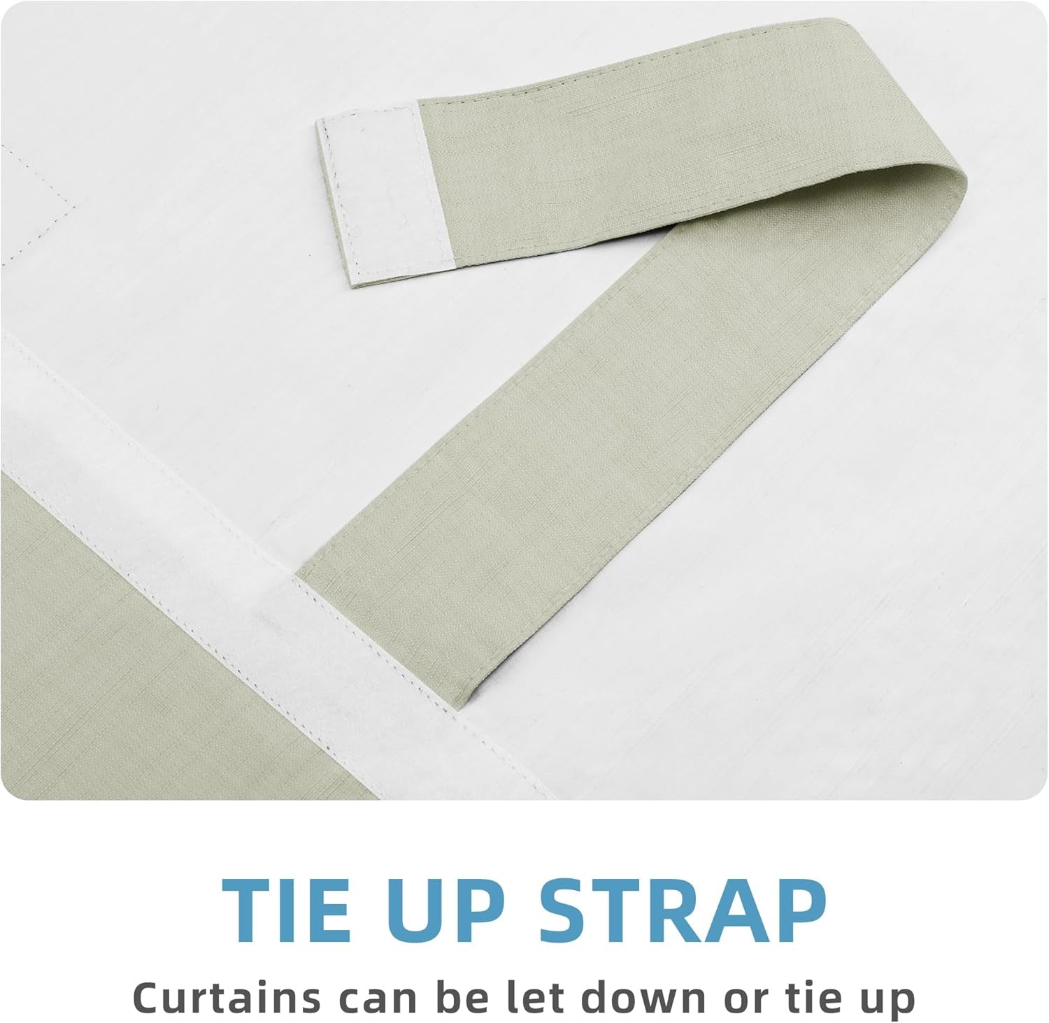 100% Blackout Door Curtains, Linen Look French Door Blind Window Covering, Thermal Insulated Privacy Tie up Front Door Curtains for Glass Door, 1 Panel, 26X68 Inch, Light Gray