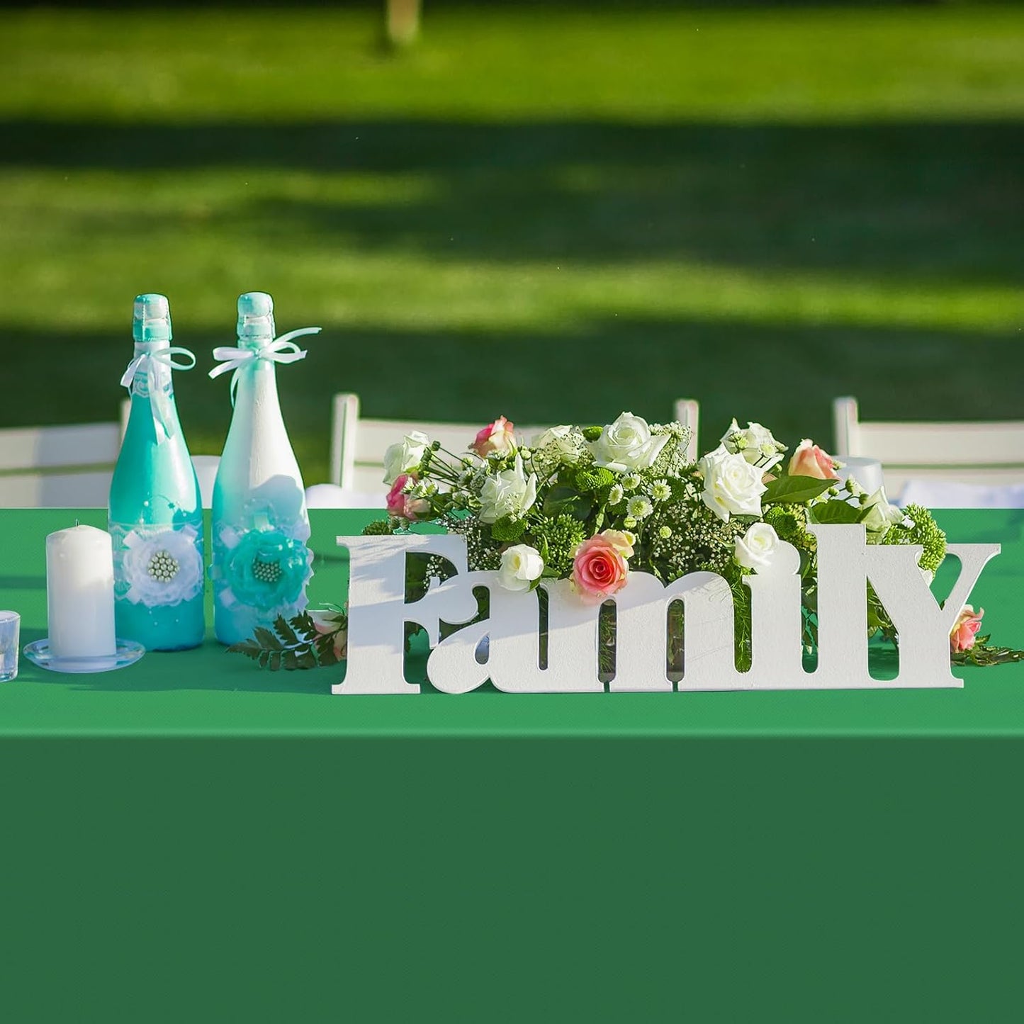 12Pcs Green Rectangle Tablecloth,Disposable Plastic Table Cloth,Waterproof Green Table Cover for Graduation Birthdays Weddings Anniversary Party Decorations,54 X 108 Inch