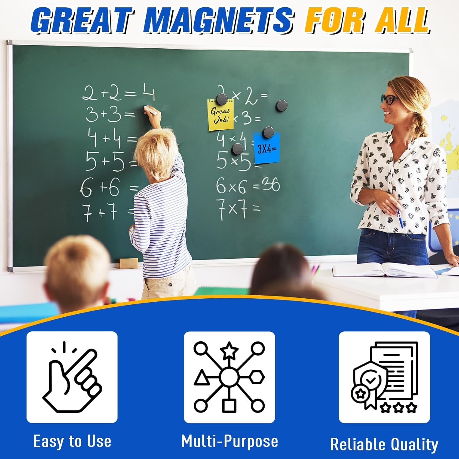 100 Pack Ceramic Magnets for Crafts, Small round Disc Crafts Magnets with Adhesive Backing, Flat Circle Ferrite Industrial Magnets for Refrigerator, DIY, Crafts, Classroom,Science Projects (18X5Mm)