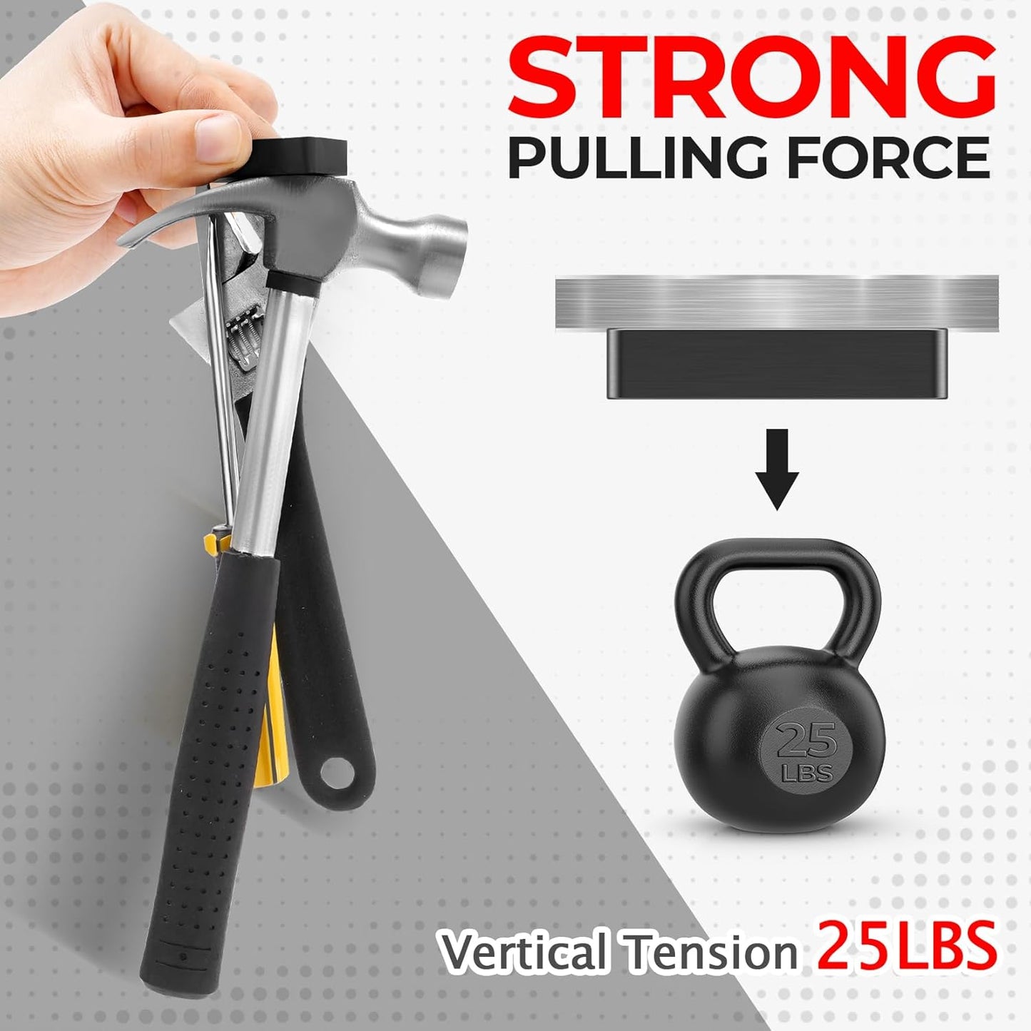 6 Pack Heavy Duty Ceramic Magnets Strong, 1 7/8" X 7/8" X 3/8" Rectangular Ferrite Magnets, Grade 8, Black Ceramic Blocks Magnet for Crafts, DIY, Science, Fridge, Whiteboard, Hanging Tools