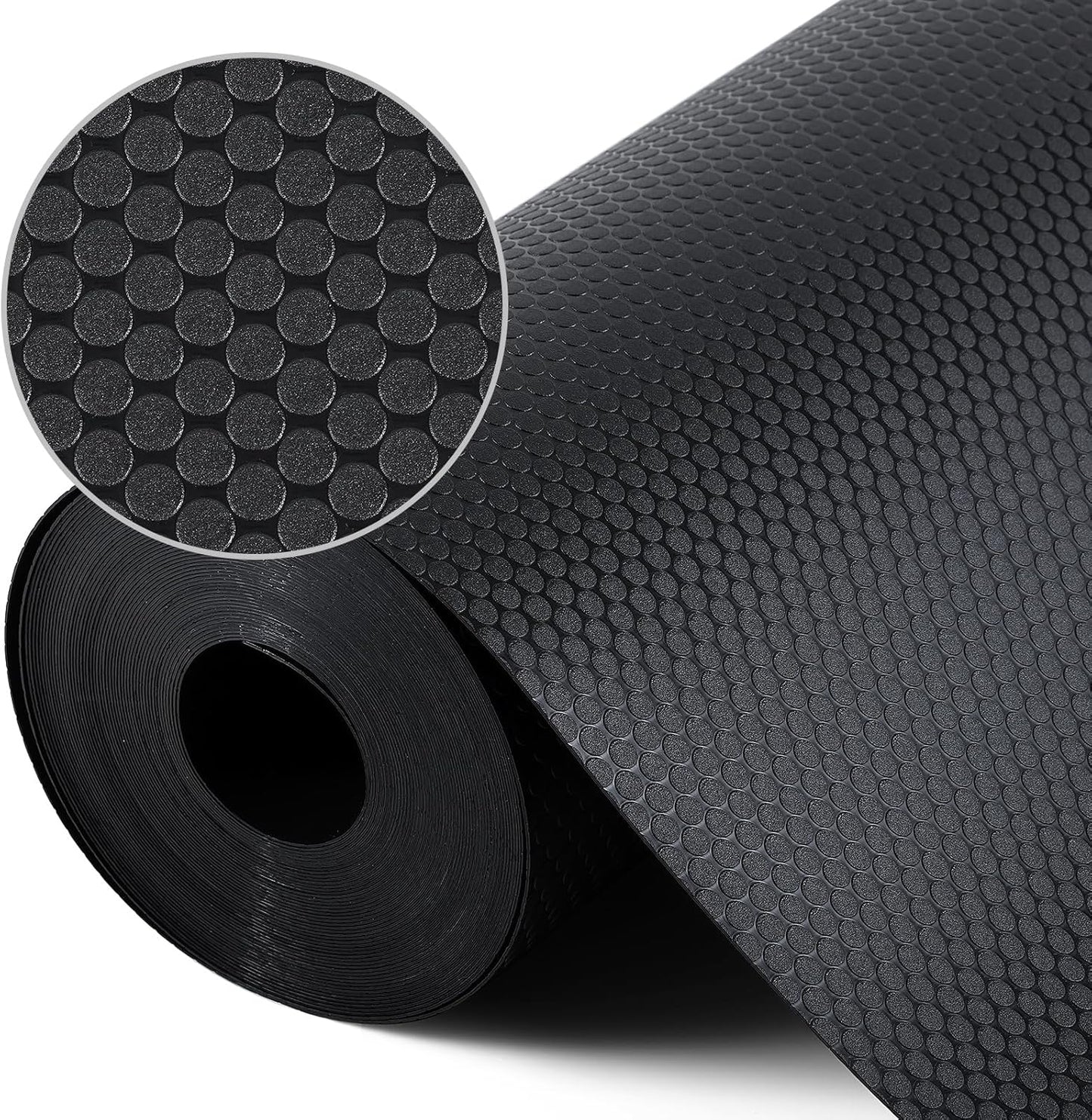 Shelf Liners for Kitchen Cabinets Non Adhesive Drawer Liner for Bathroom Waterproof Refrigerator Liners for Shelves Fridge Plastic Mats Cabinet Cupboard Liner Black 11.8 X 59 Inches