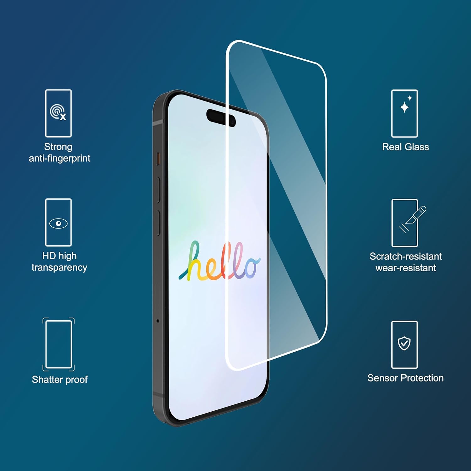 Glass Screen Protector for Iphone 16 plus and Lens Protector for Iphone 16/16 plus 3 Pack