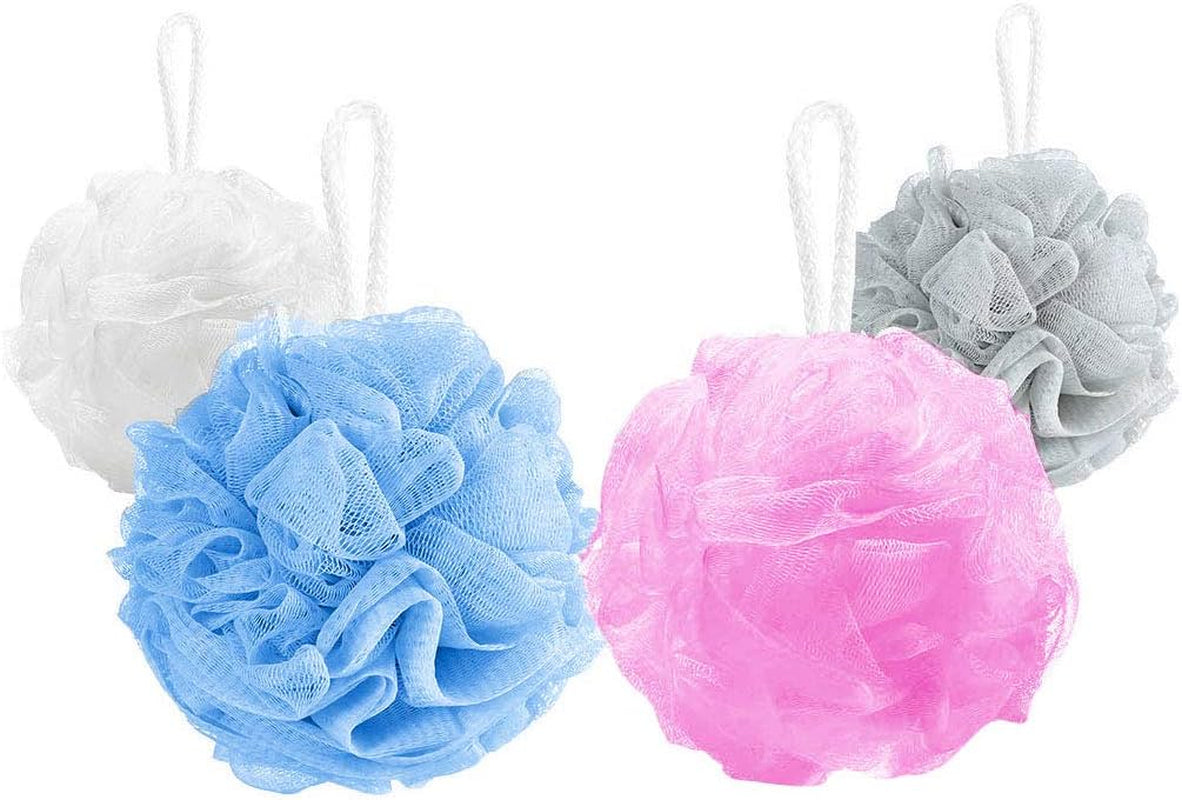 10 Pack of Bath Loofah Shower,Small Size Sponge Pouf Body Scrubber Exfoliator Scrubber Ball,Mesh Bath and Shower Sponge for Kids Women Men Body Wash Bathroom