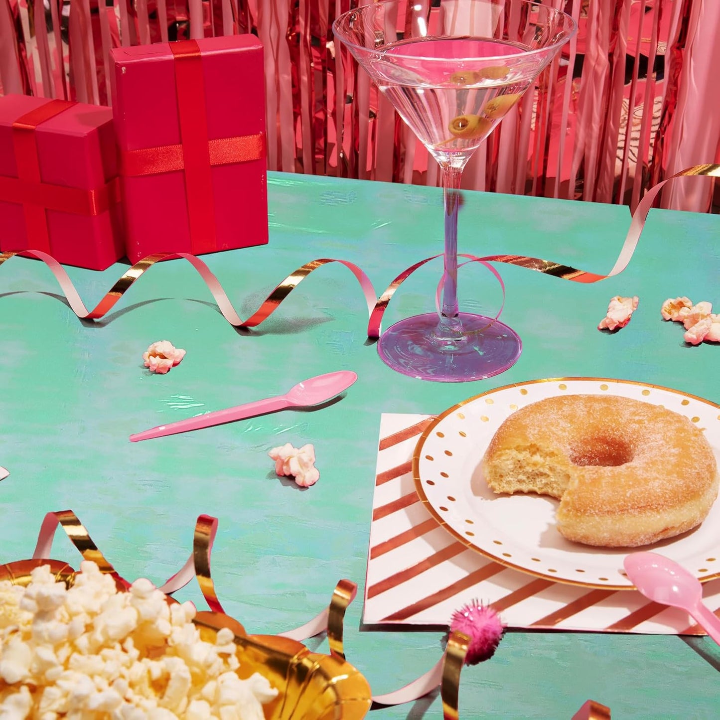 Set of 2 Green Iridescent Disposable Tablecloths - 40 x 108 inches - Shiny Holographic Plastic Covers for Party, Wedding, and Banquet Decor